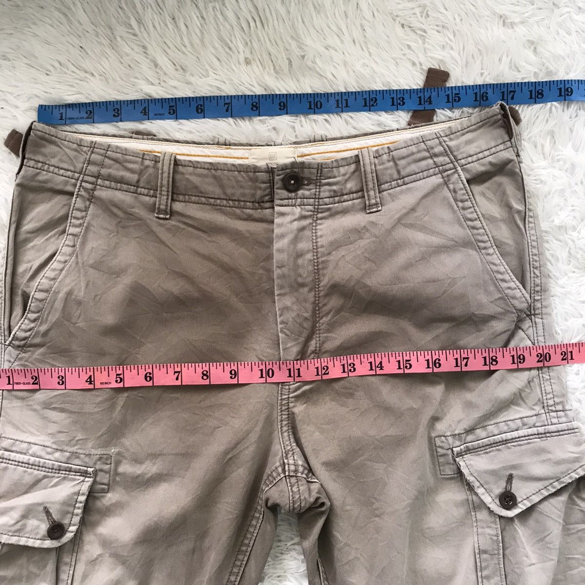 Gap Gap double knee khakis cargo pant multi pockets (faded) Size US 33 - 9 Thumbnail