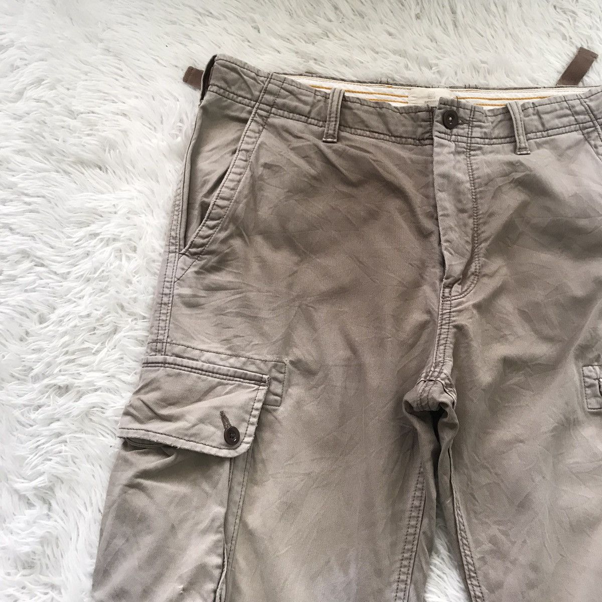 Gap Gap double knee khakis cargo pant multi pockets (faded) Size US 33 - 2 Thumbnail