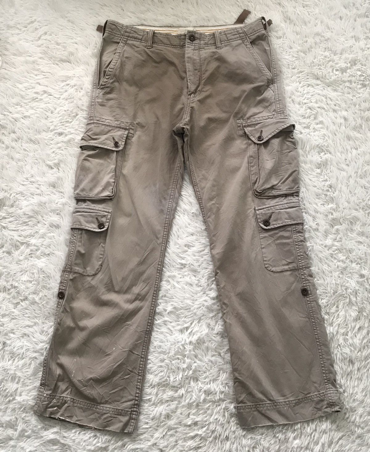 Gap Gap double knee khakis cargo pant multi pockets (faded) Size US 33 - 1 Thumbnail