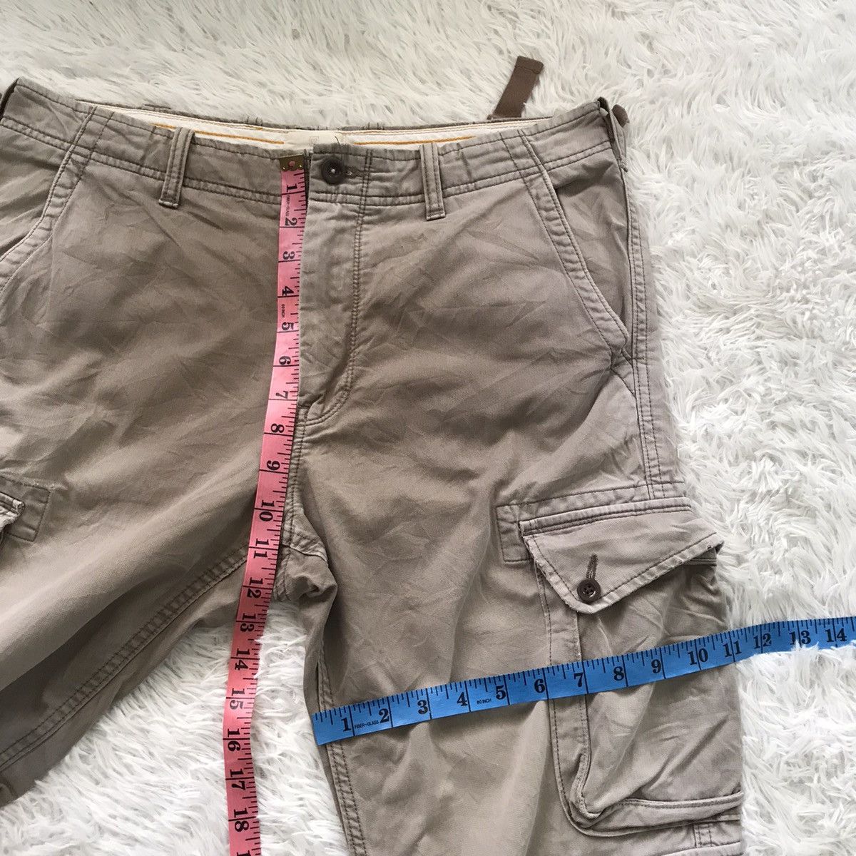 Gap Gap double knee khakis cargo pant multi pockets (faded) Size US 33 - 10 Thumbnail