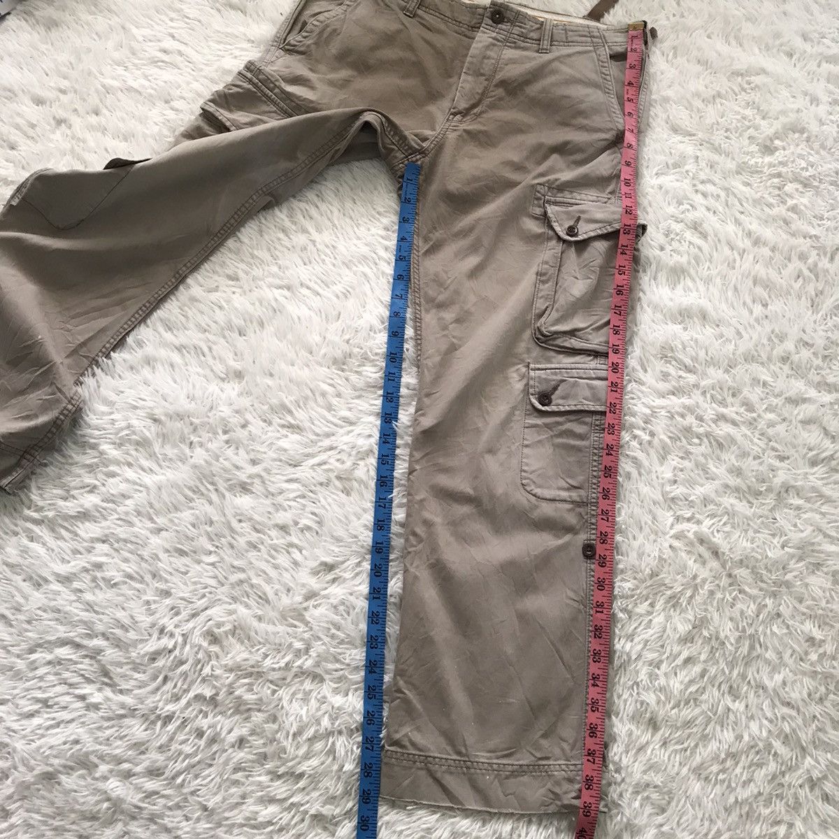 Gap Gap double knee khakis cargo pant multi pockets (faded) Size US 33 - 12 Thumbnail