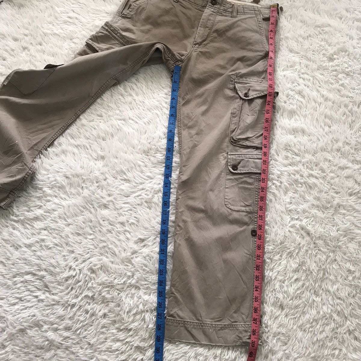 Gap Gap double knee khakis cargo pant multi pockets (faded) Size US 33 - 13 Thumbnail