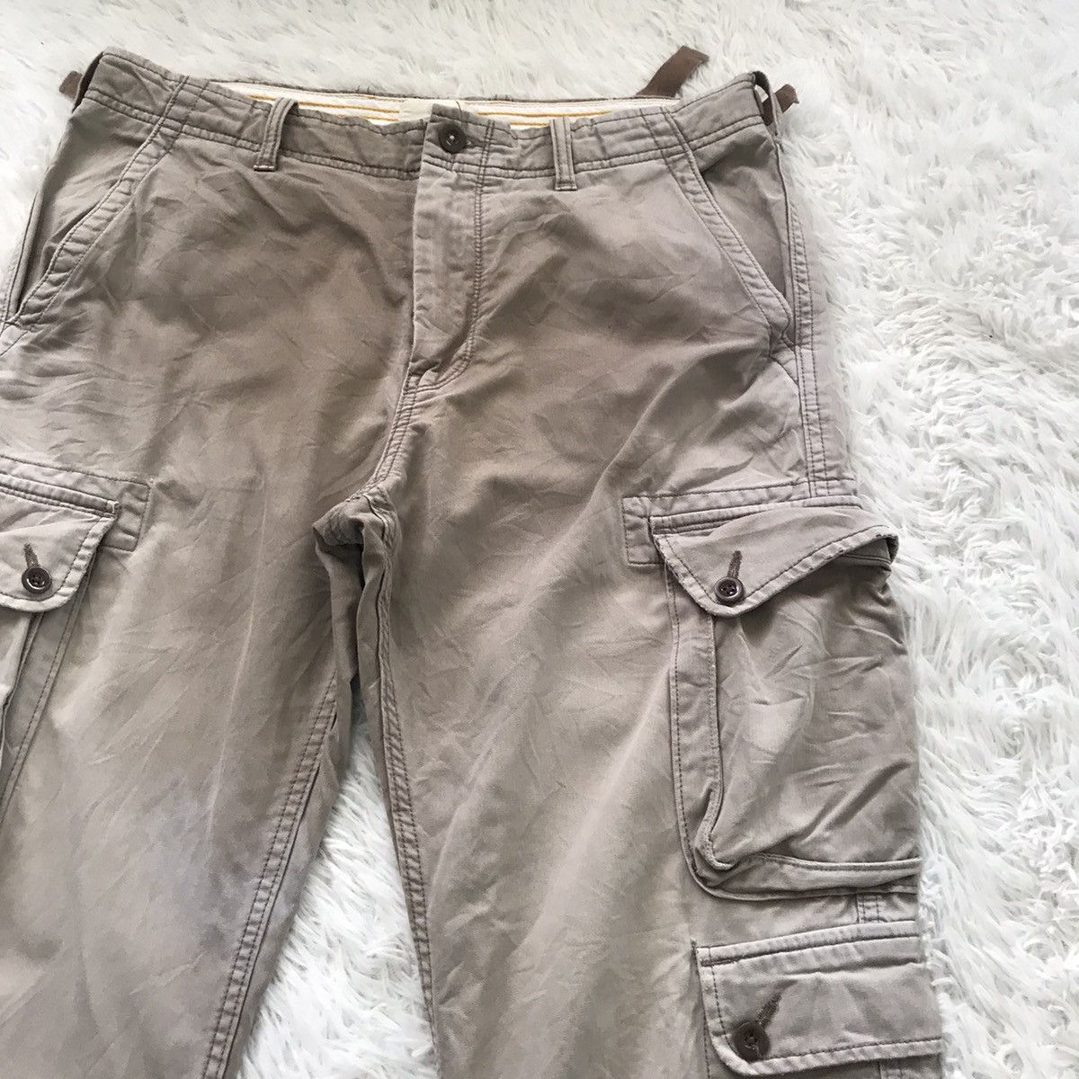 Gap Gap double knee khakis cargo pant multi pockets (faded) Size US 33 - 5 Thumbnail