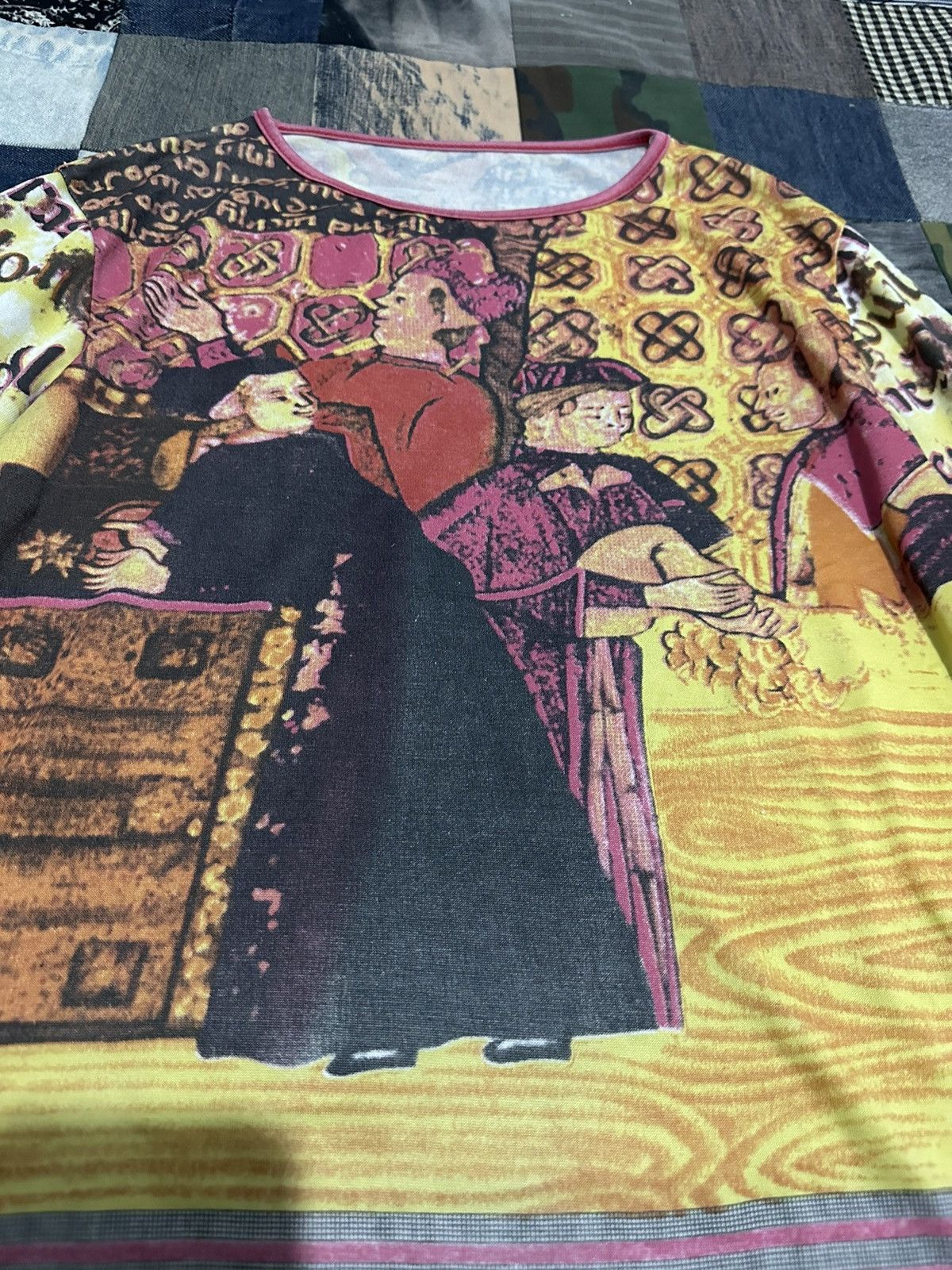 Vintage Unknown 3/4 Sleeve Stretch Beautifull Art Size M / US 6-8 / IT 42-44 - 6 Thumbnail
