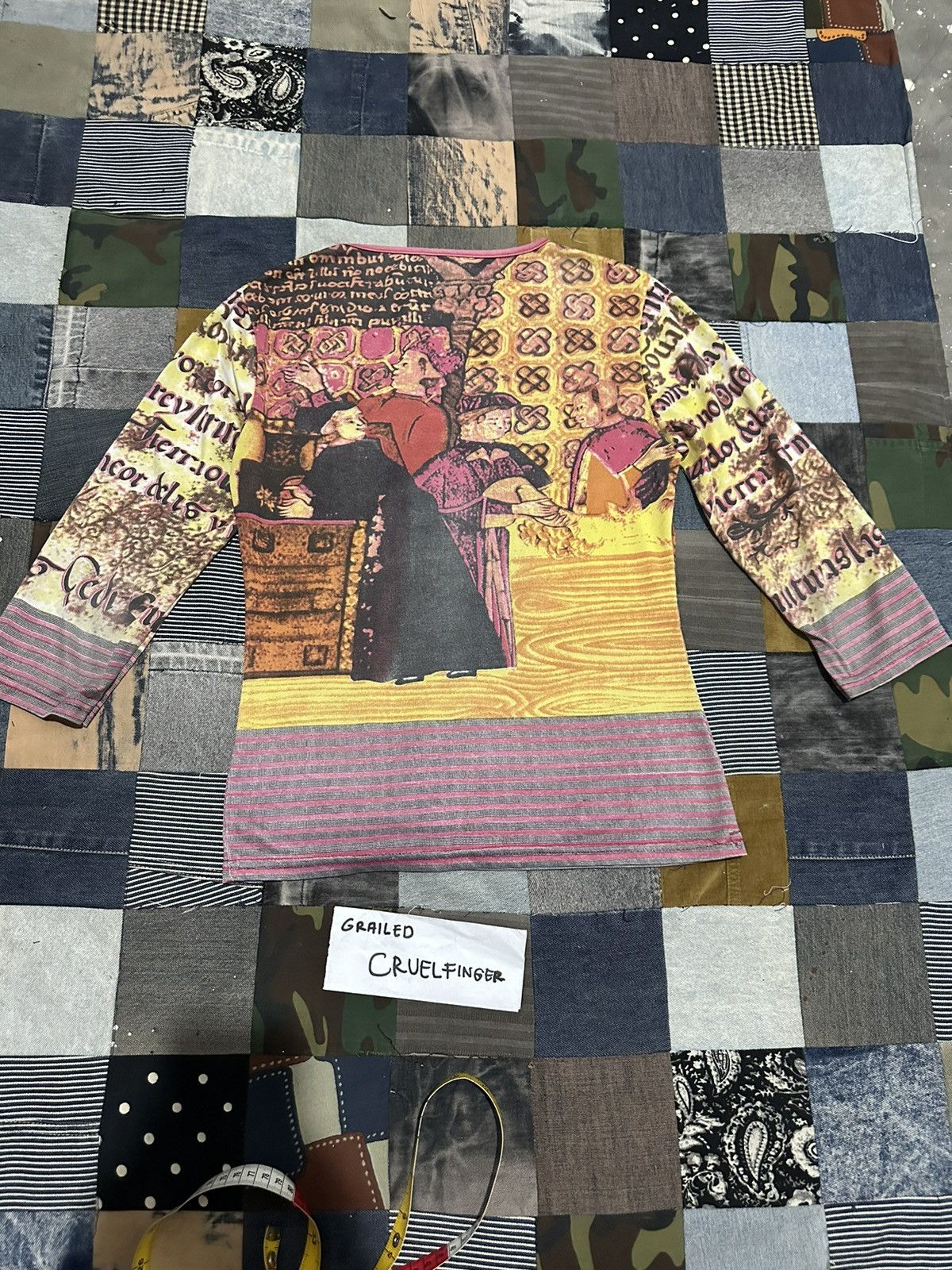 Vintage Unknown 3/4 Sleeve Stretch Beautifull Art Size M / US 6-8 / IT 42-44 - 10 Thumbnail