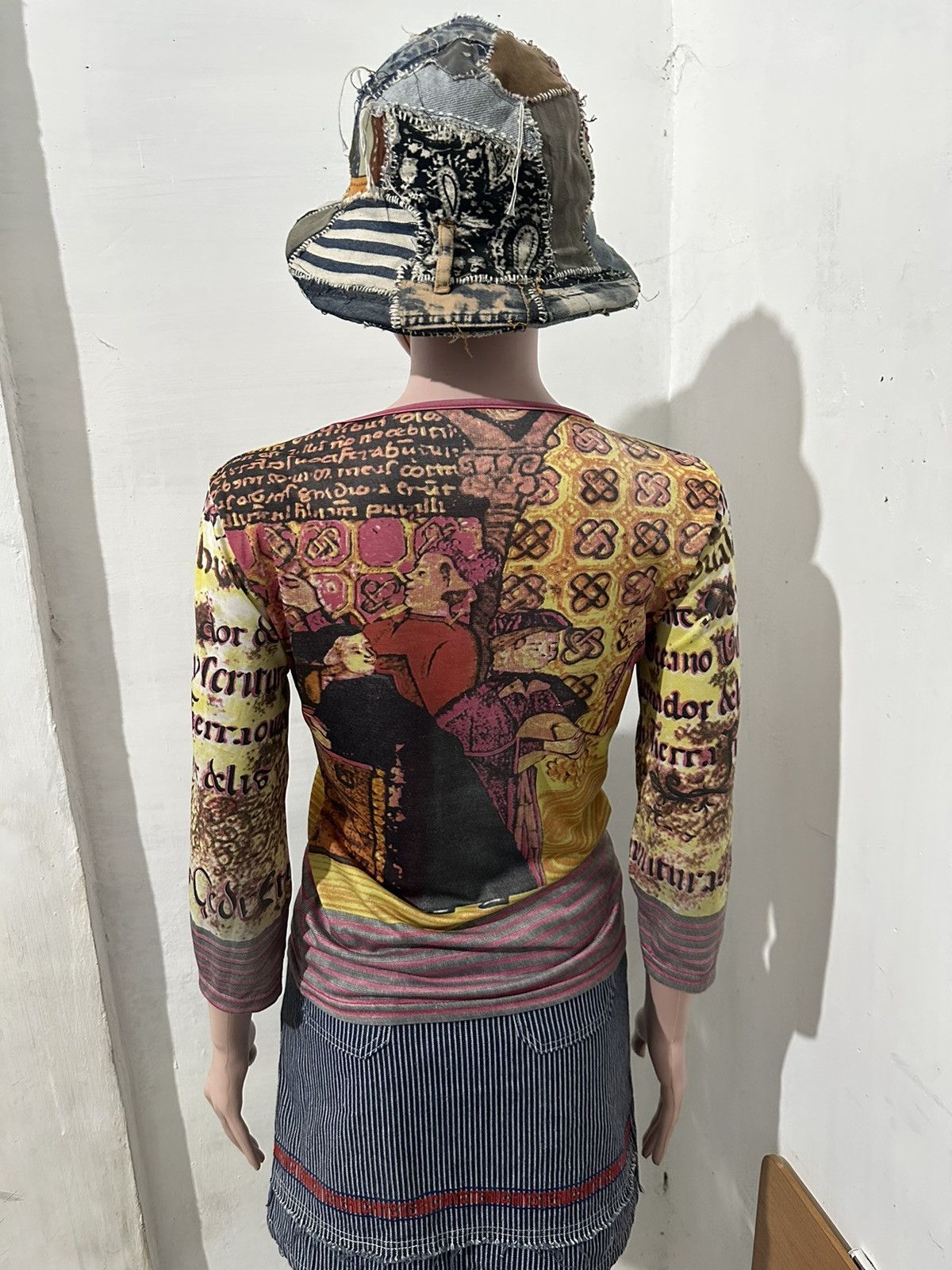 Vintage Unknown 3/4 Sleeve Stretch Beautifull Art Size M / US 6-8 / IT 42-44 - 4 Thumbnail