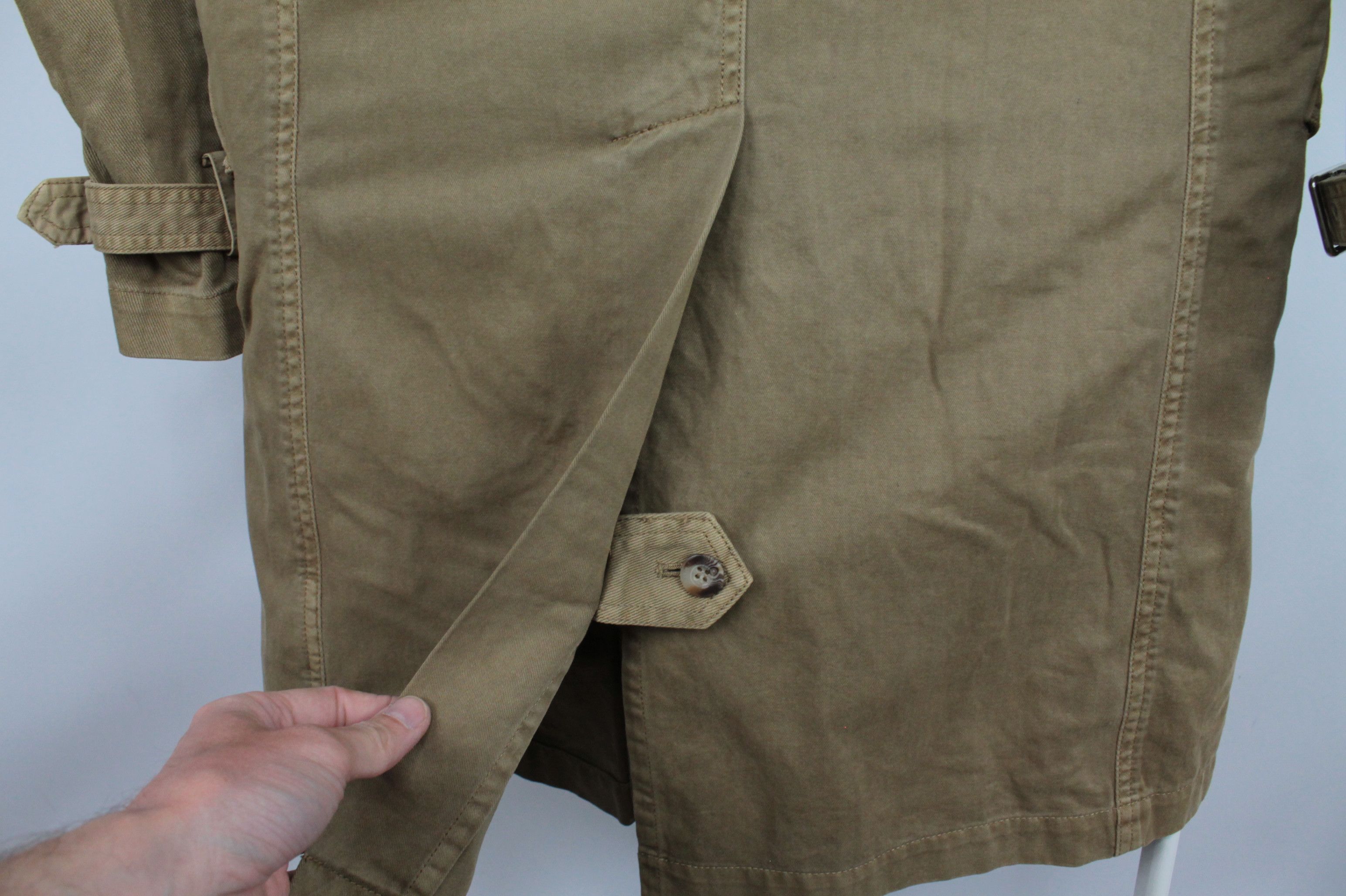 Diesel Diesel Double-Breasted Belted Beige Denim Trench Coat Size US XXS / EU 40 - 8 Thumbnail