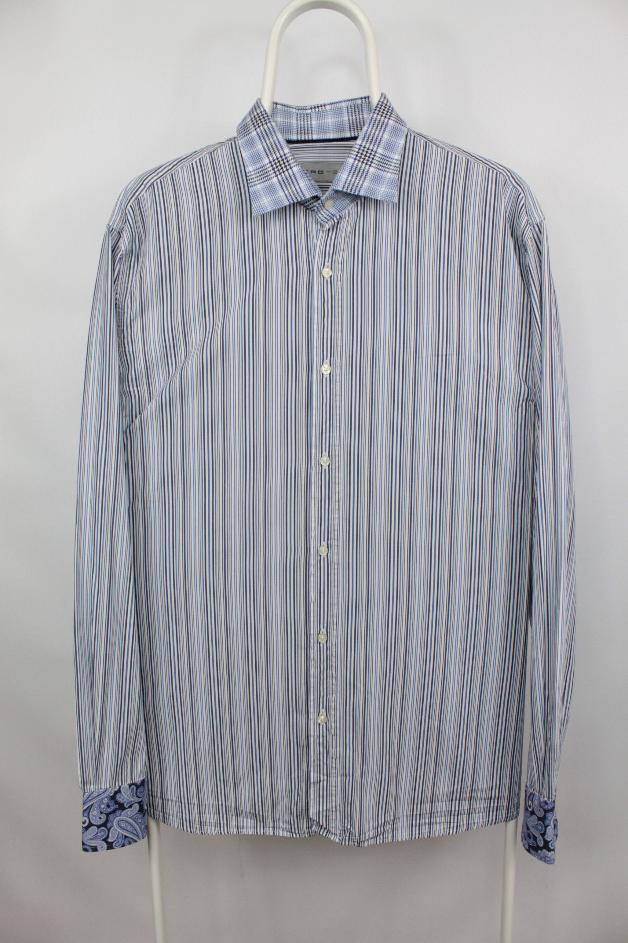Etro Etro Italy Striped Multicolor Regular Fit Dress Shirt Size US XL / EU 56 / 4 - 1 Thumbnail