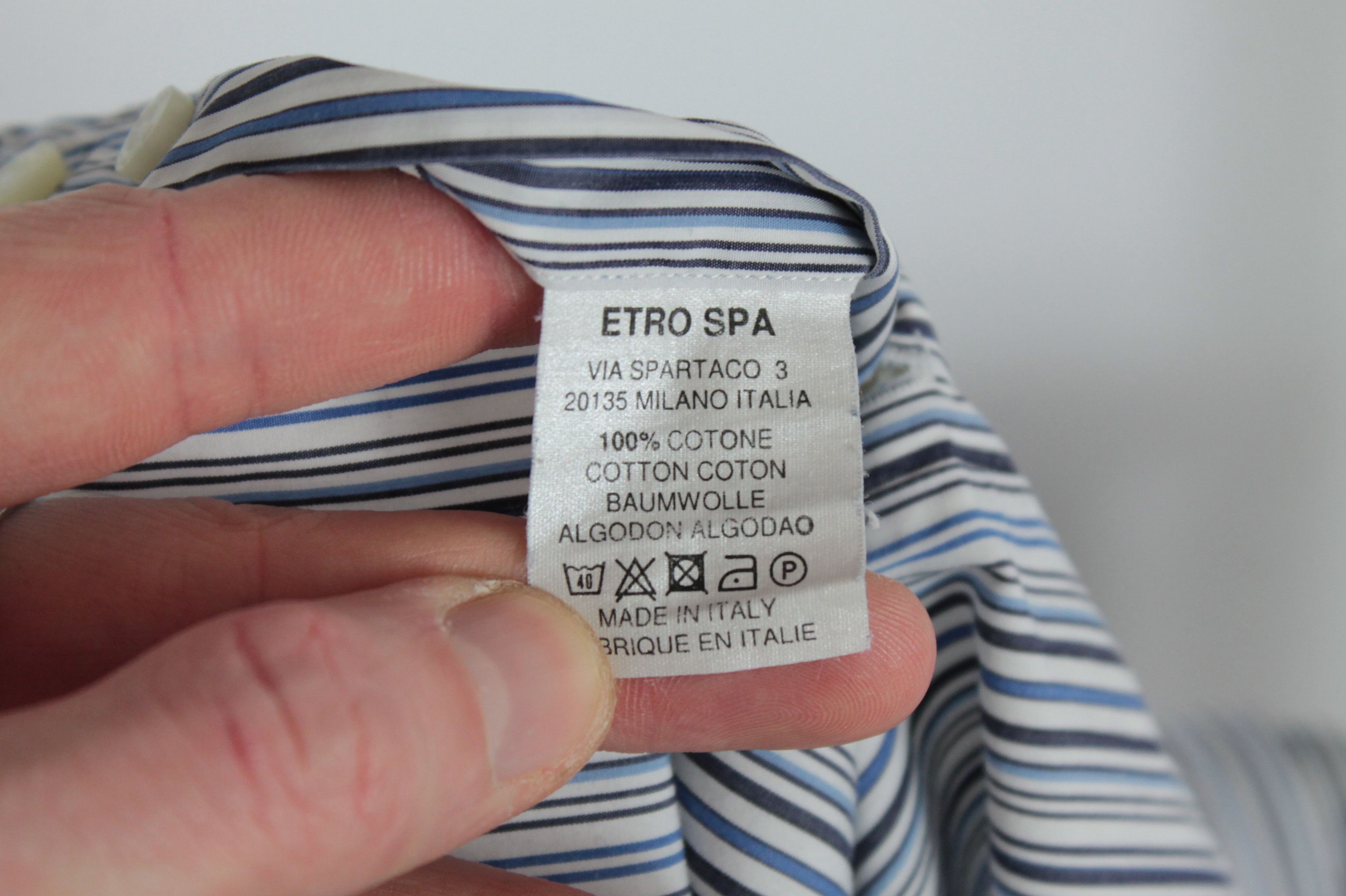 Etro Etro Italy Striped Multicolor Regular Fit Dress Shirt Size US XL / EU 56 / 4 - 6 Thumbnail