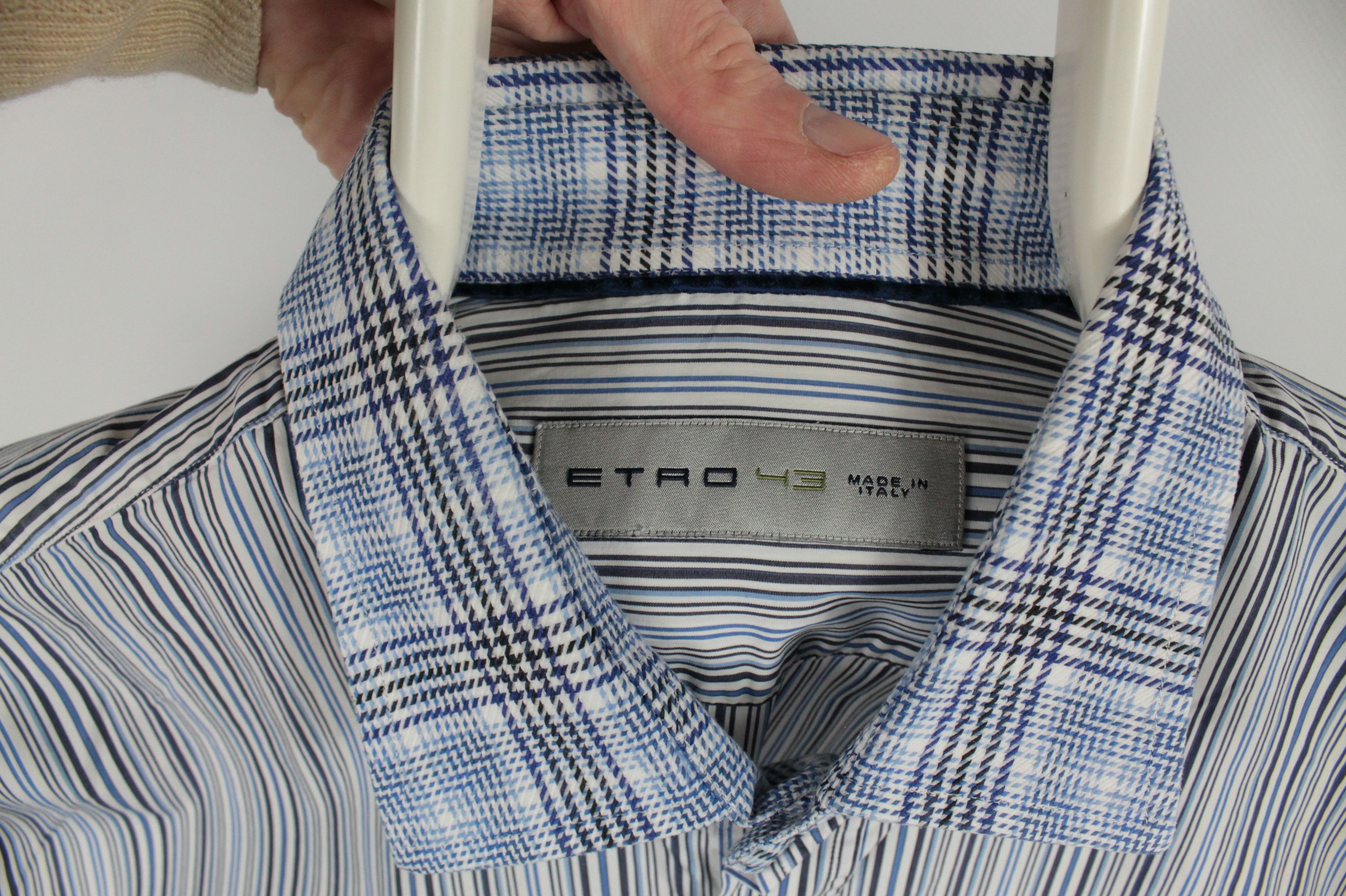 Etro Etro Italy Striped Multicolor Regular Fit Dress Shirt Size US XL / EU 56 / 4 - 3 Thumbnail