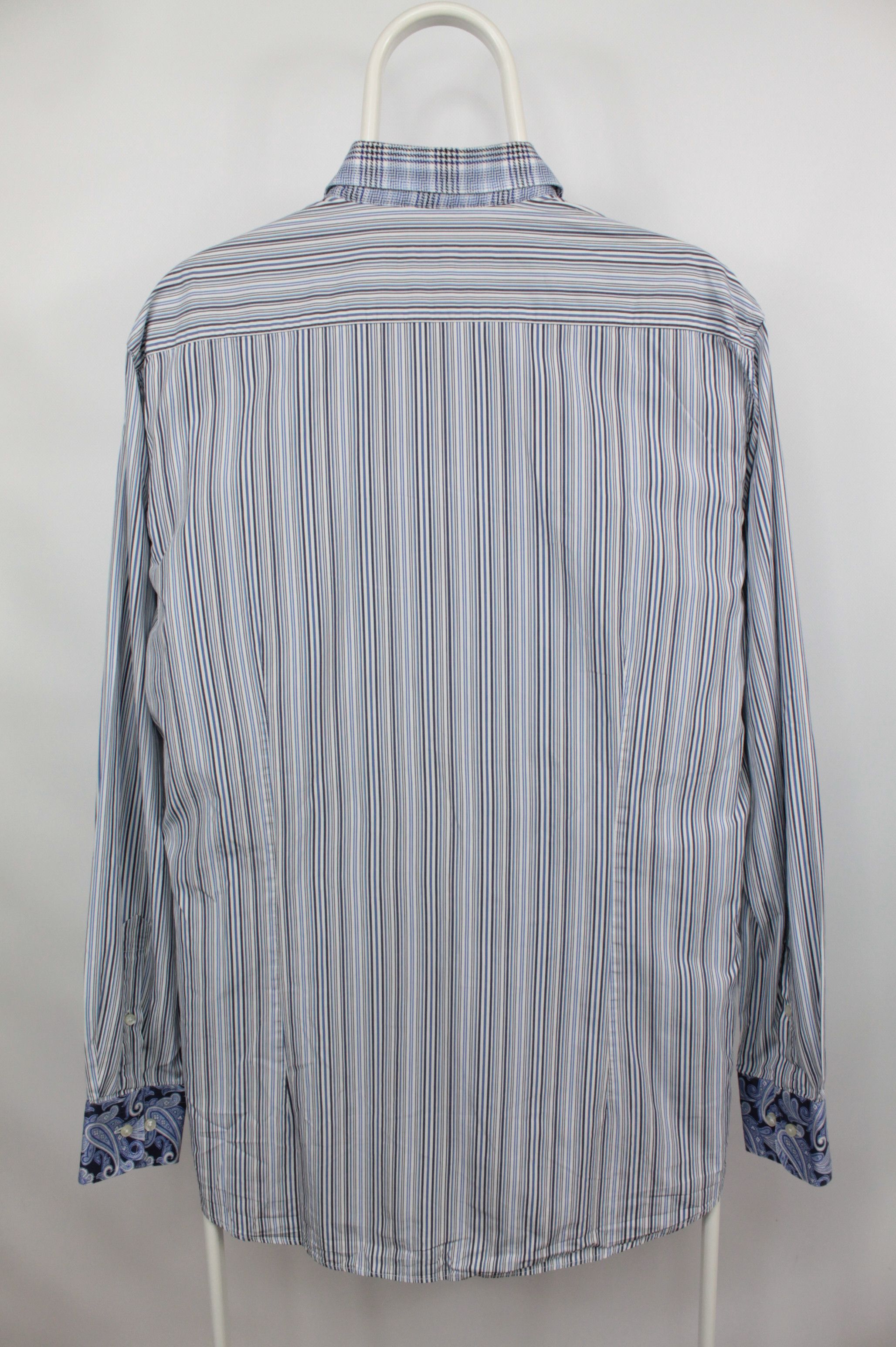 Etro Etro Italy Striped Multicolor Regular Fit Dress Shirt Size US XL / EU 56 / 4 - 5 Thumbnail