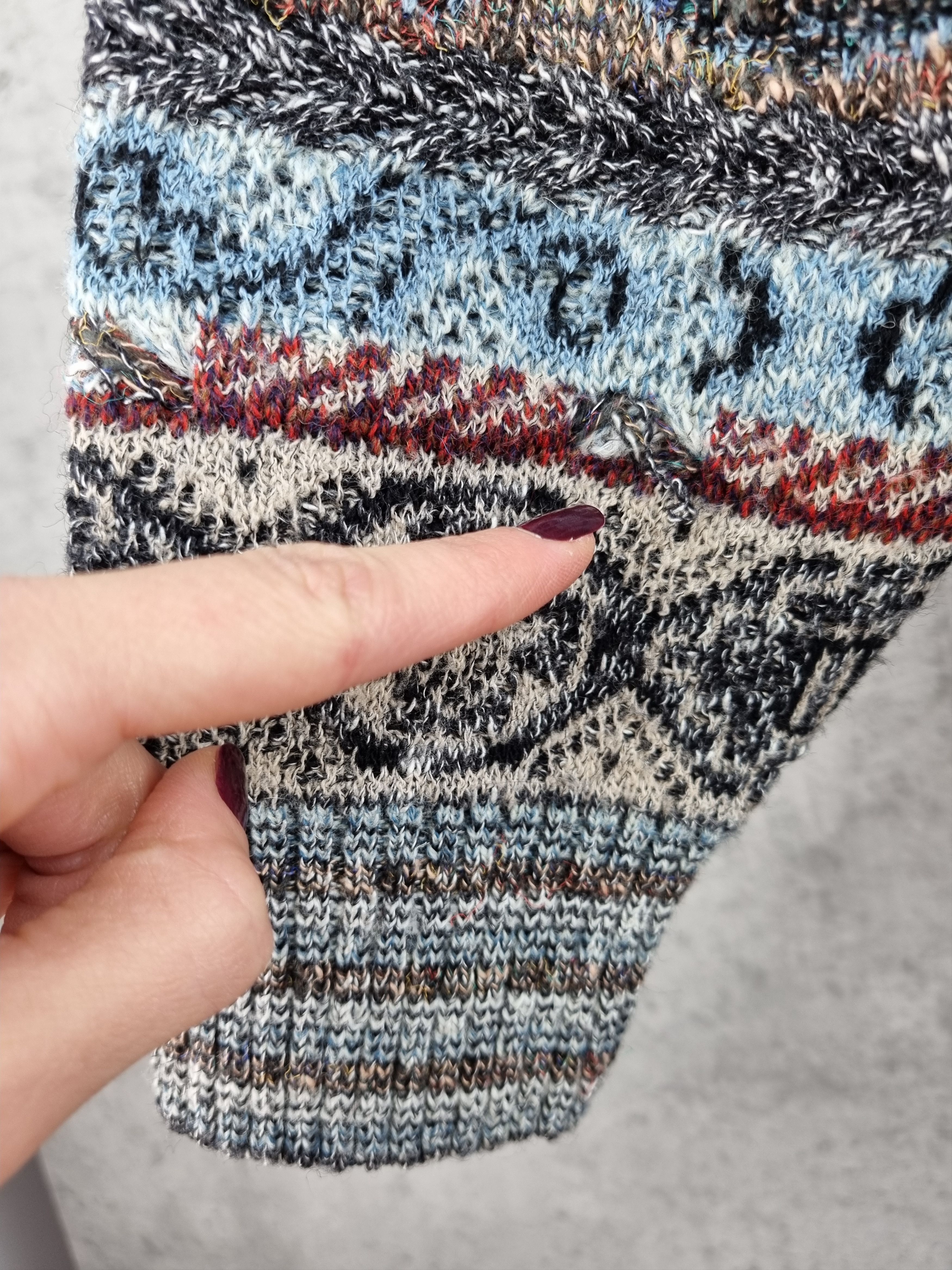 Japanese Brand × Vintage 80s Vintage Tundra Style Wool Sweater Made in ITALY Size US L / EU 52-54 / 3 - 6 Thumbnail
