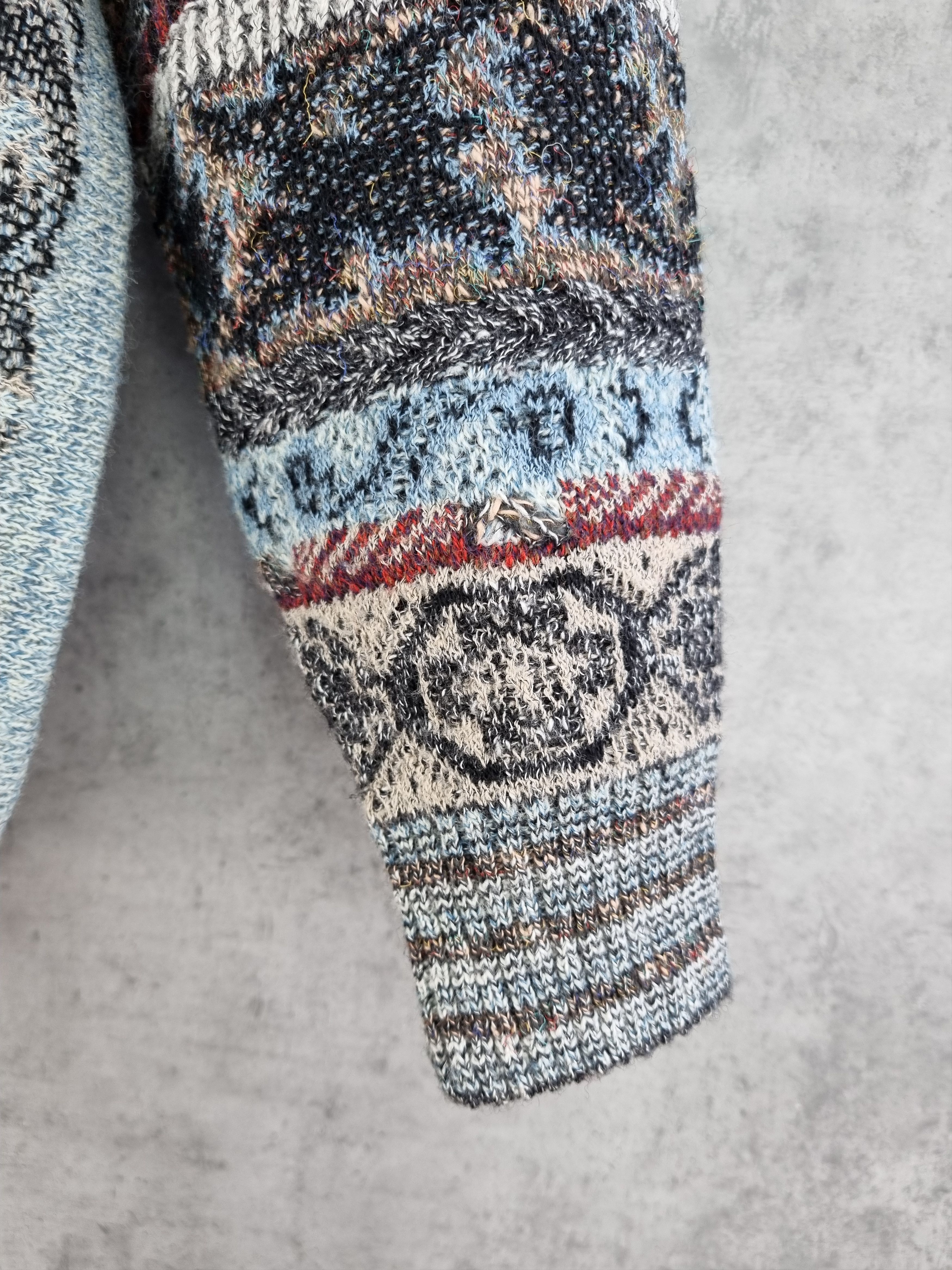 Japanese Brand × Vintage 80s Vintage Tundra Style Wool Sweater Made in ITALY Size US L / EU 52-54 / 3 - 16 Thumbnail