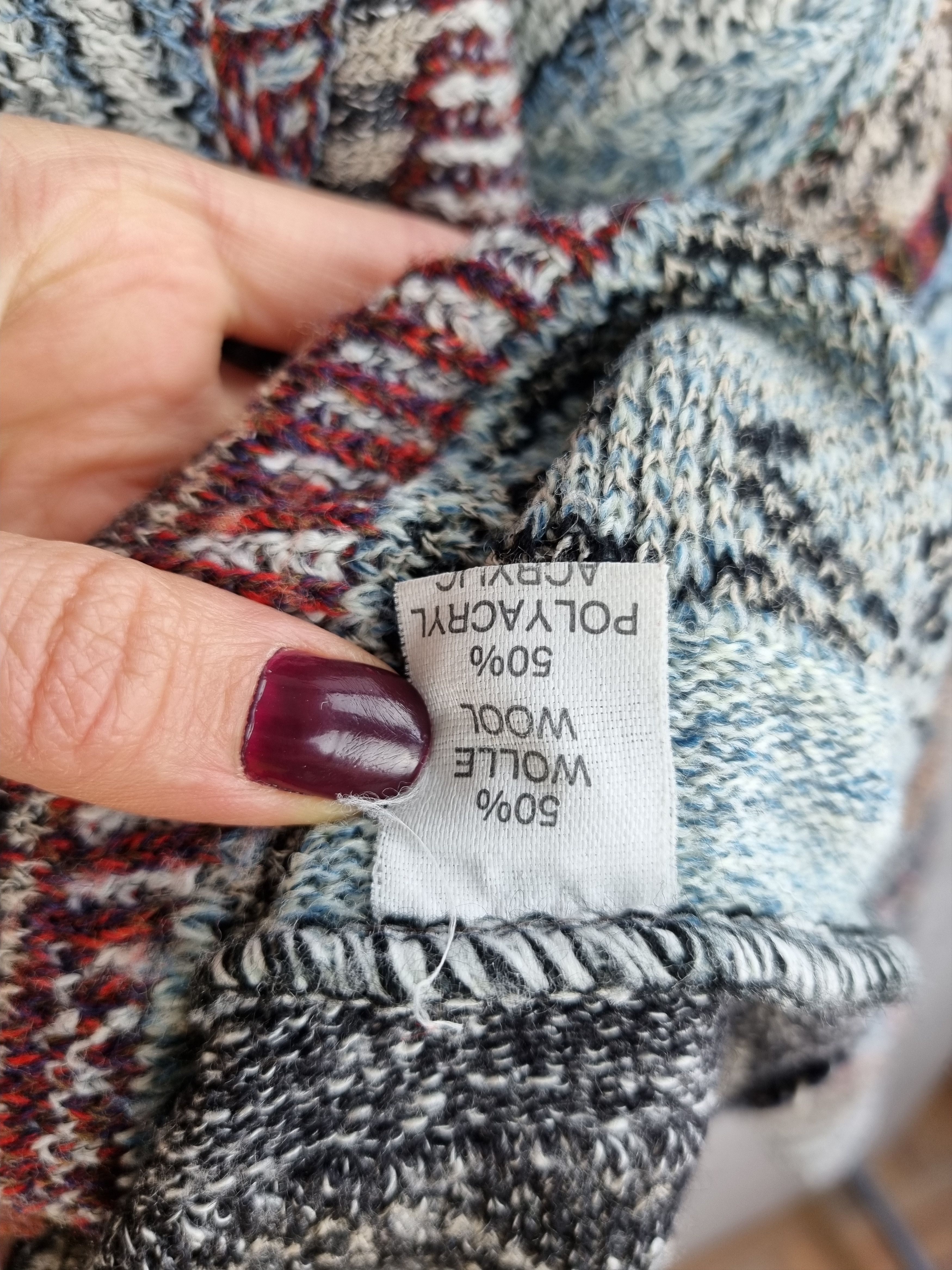 Japanese Brand × Vintage 80s Vintage Tundra Style Wool Sweater Made in ITALY Size US L / EU 52-54 / 3 - 9 Thumbnail