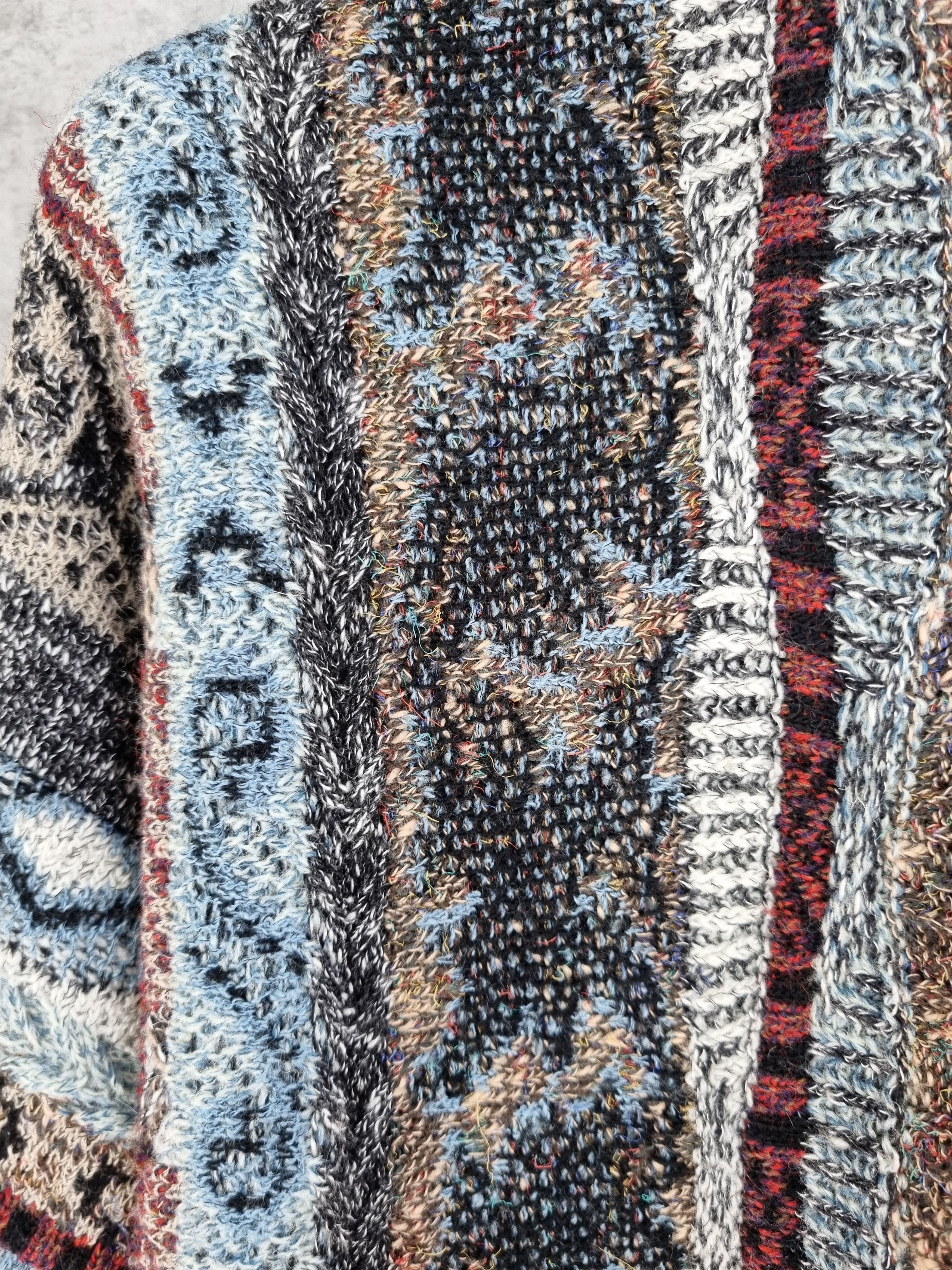 Japanese Brand × Vintage 80s Vintage Tundra Style Wool Sweater Made in ITALY Size US L / EU 52-54 / 3 - 12 Thumbnail