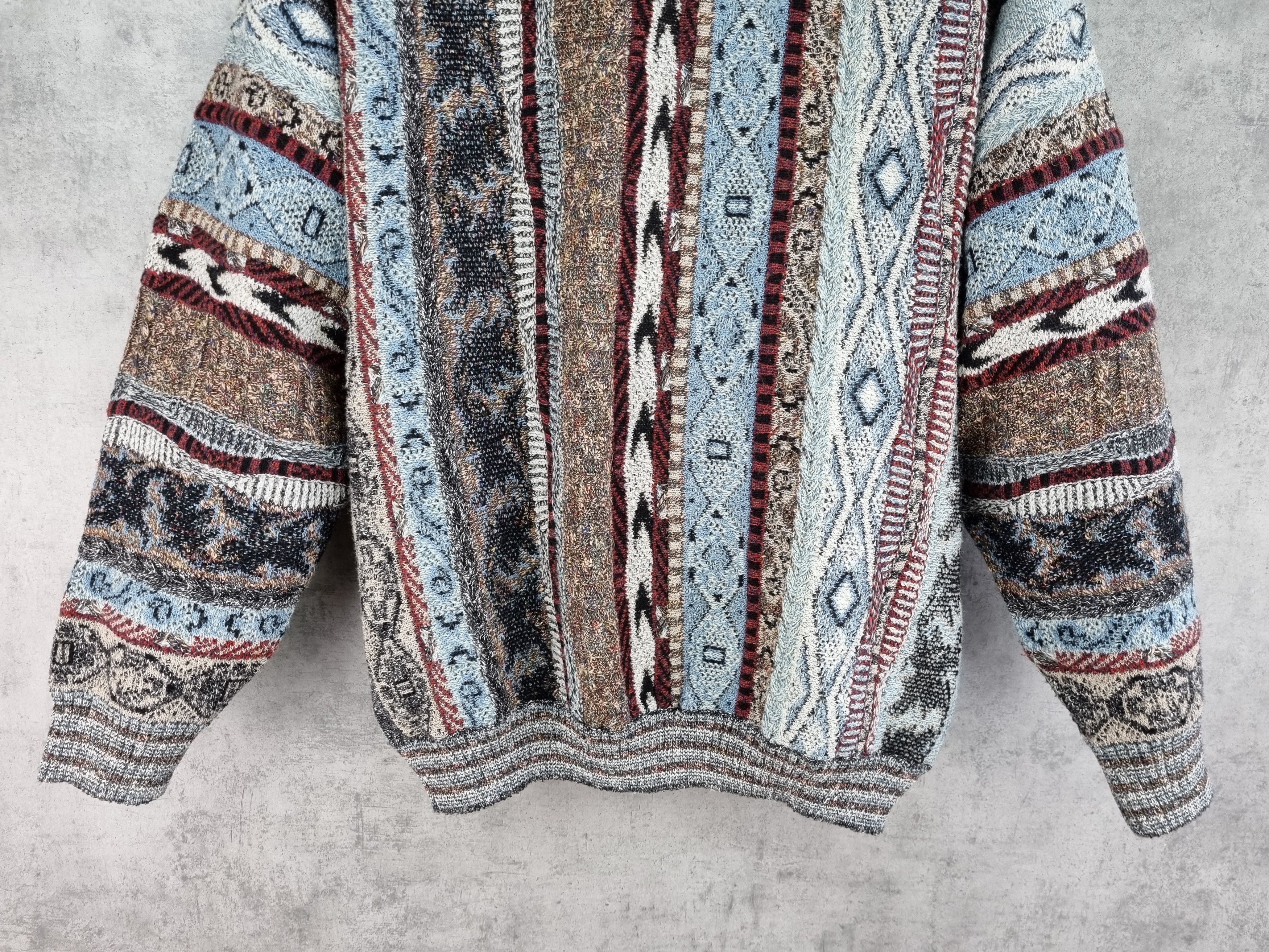 Japanese Brand × Vintage 80s Vintage Tundra Style Wool Sweater Made in ITALY Size US L / EU 52-54 / 3 - 10 Thumbnail