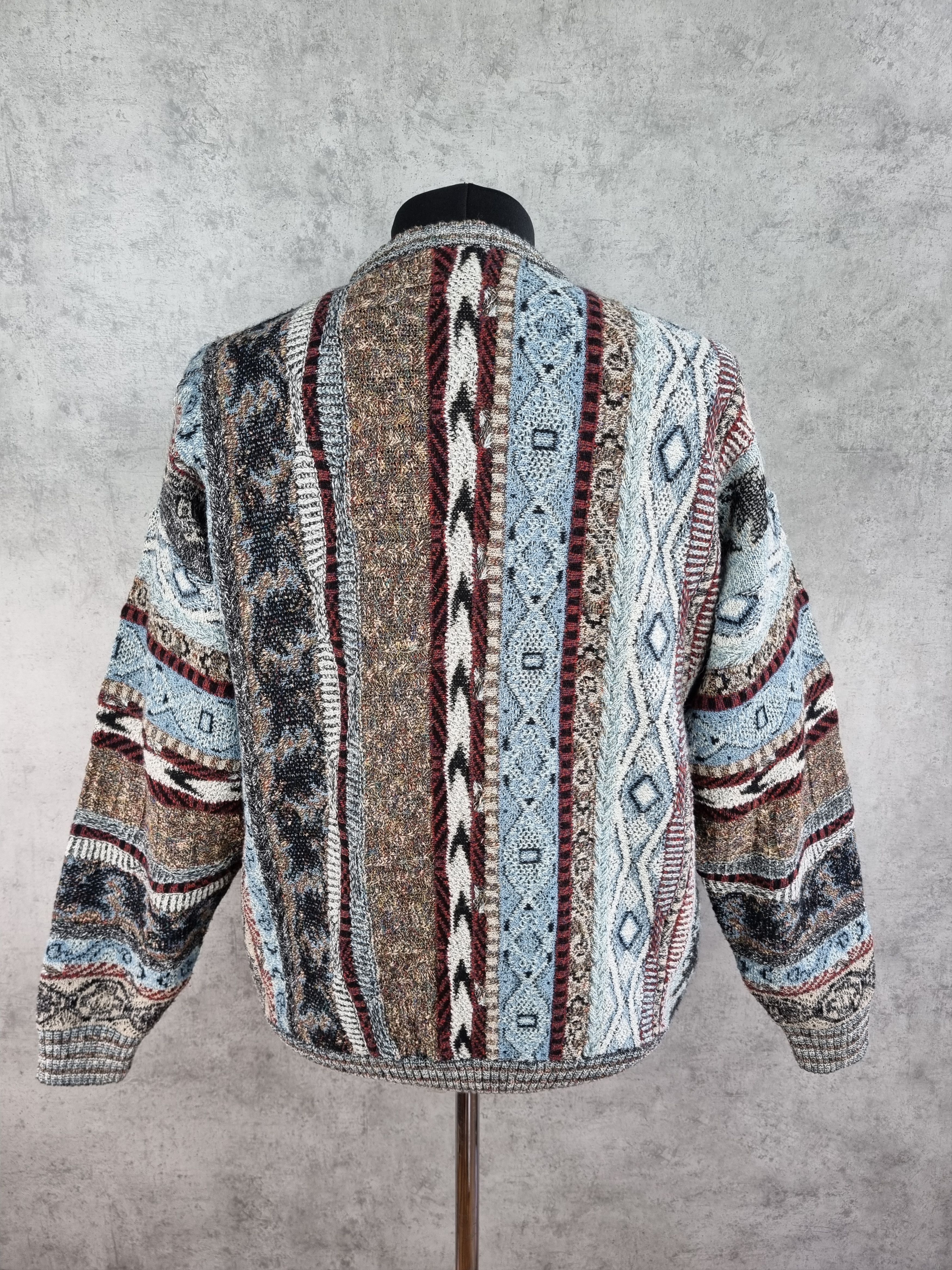 Japanese Brand × Vintage 80s Vintage Tundra Style Wool Sweater Made in ITALY Size US L / EU 52-54 / 3 - 4 Thumbnail