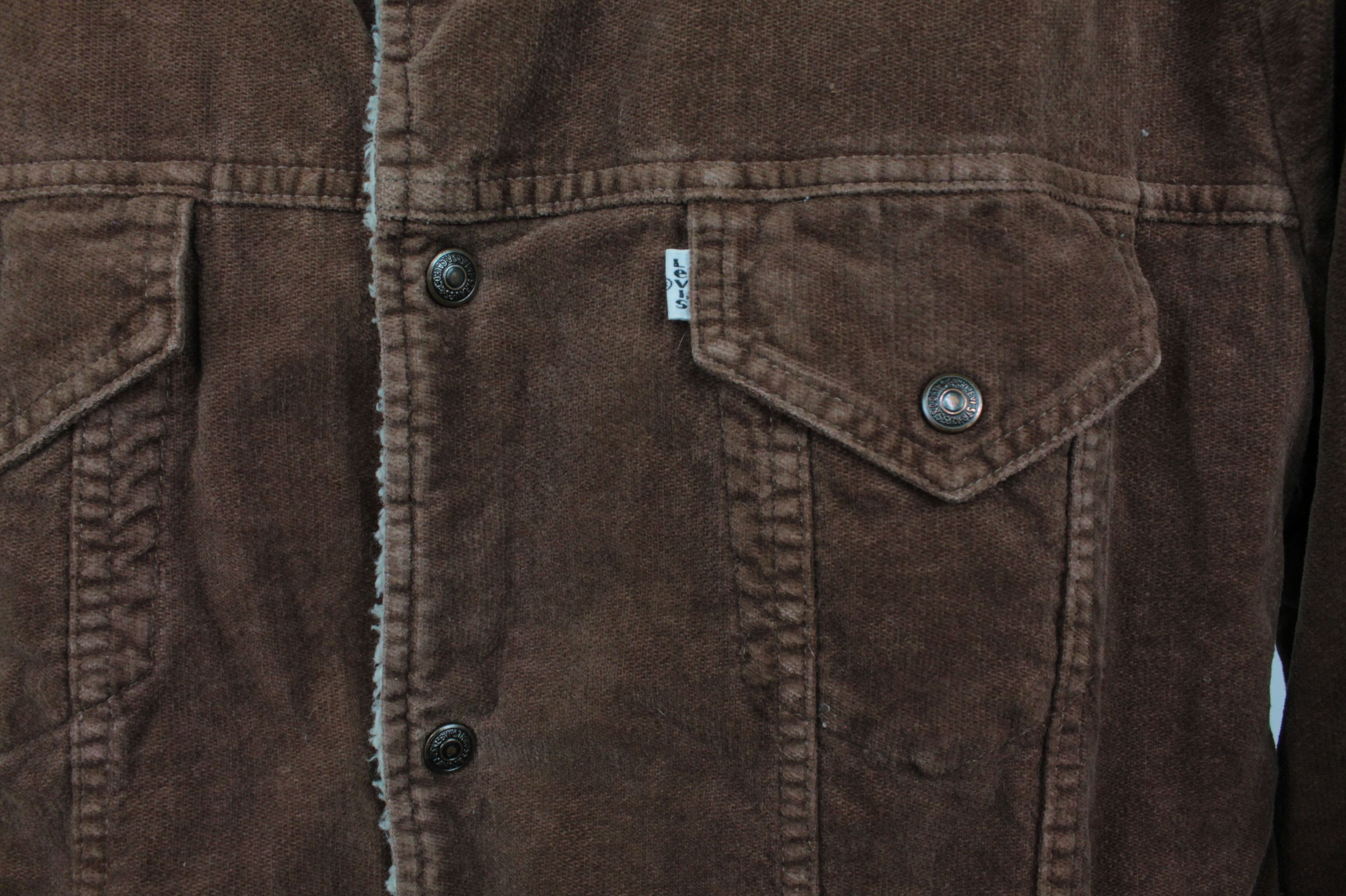 Levi's Vintage Levi’s Brown Corduroy Sherpa Jacket Long WMNS Size L / US 10 / IT 46 - 4 Thumbnail