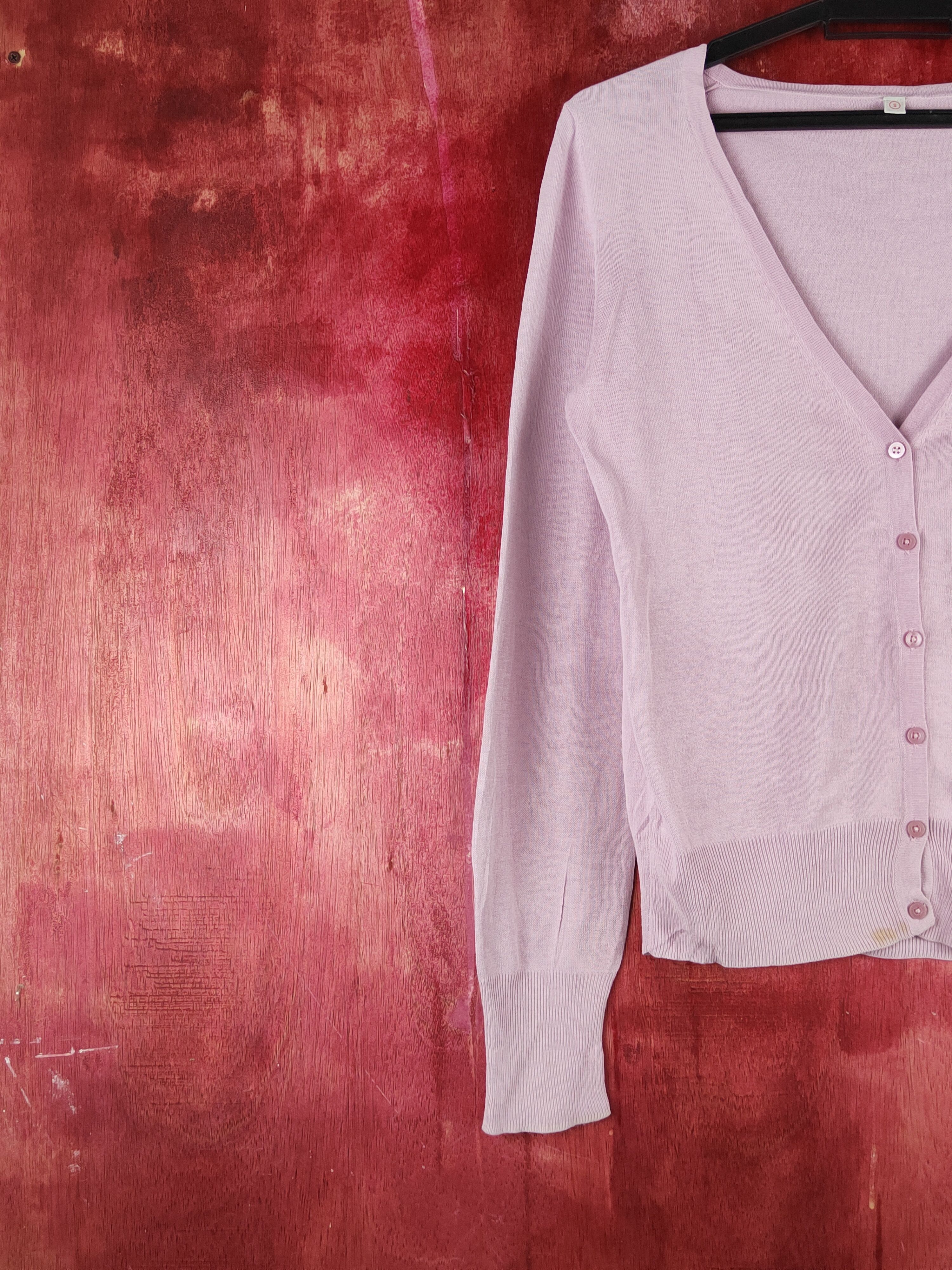 Japanese Brand Uniqlo Light Purple Knitwear Cardigan vintage #S1202 Size S / US 4 / IT 40 - 4 Thumbnail