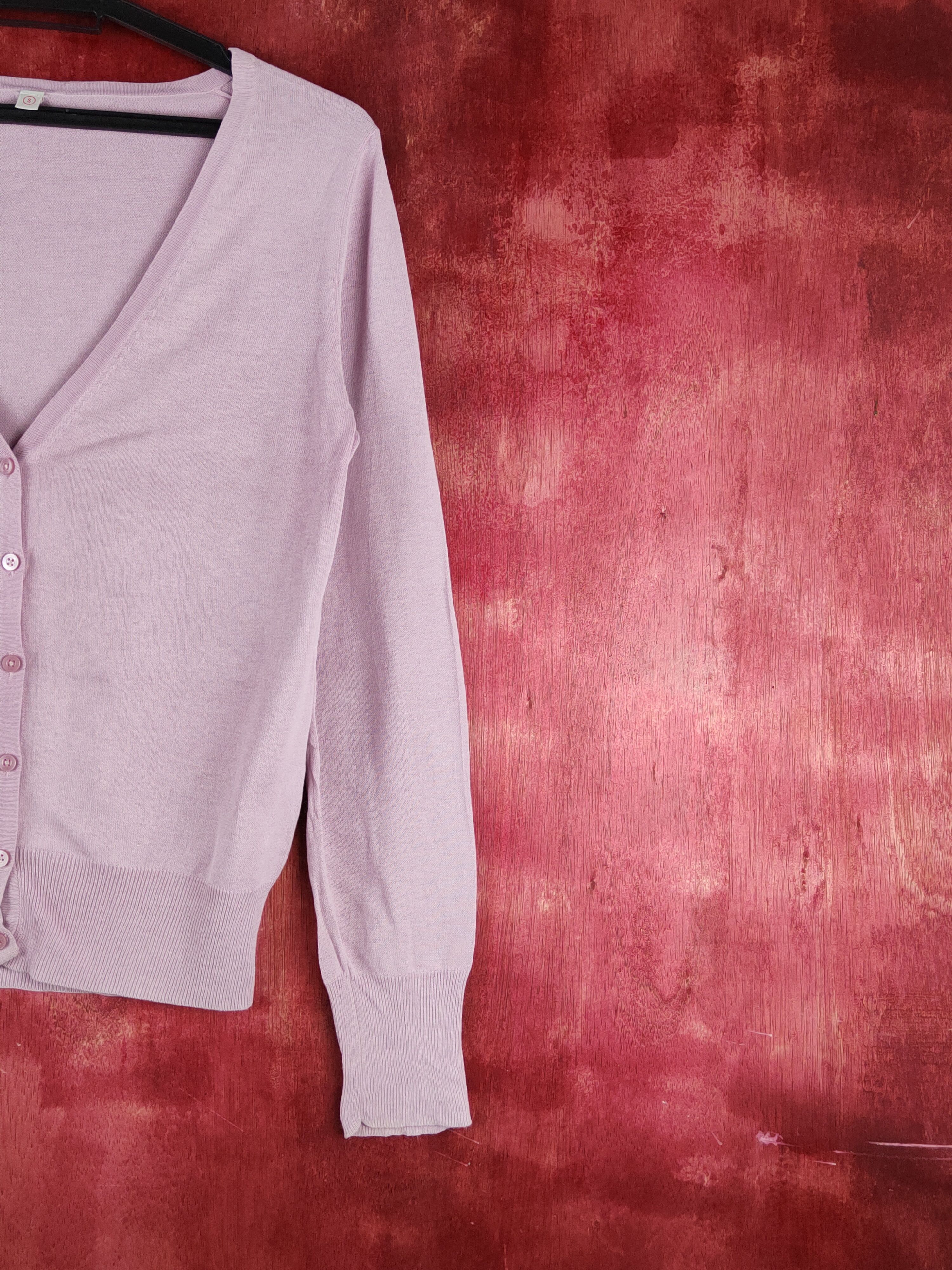 Japanese Brand Uniqlo Light Purple Knitwear Cardigan vintage #S1202 Size S / US 4 / IT 40 - 6 Thumbnail