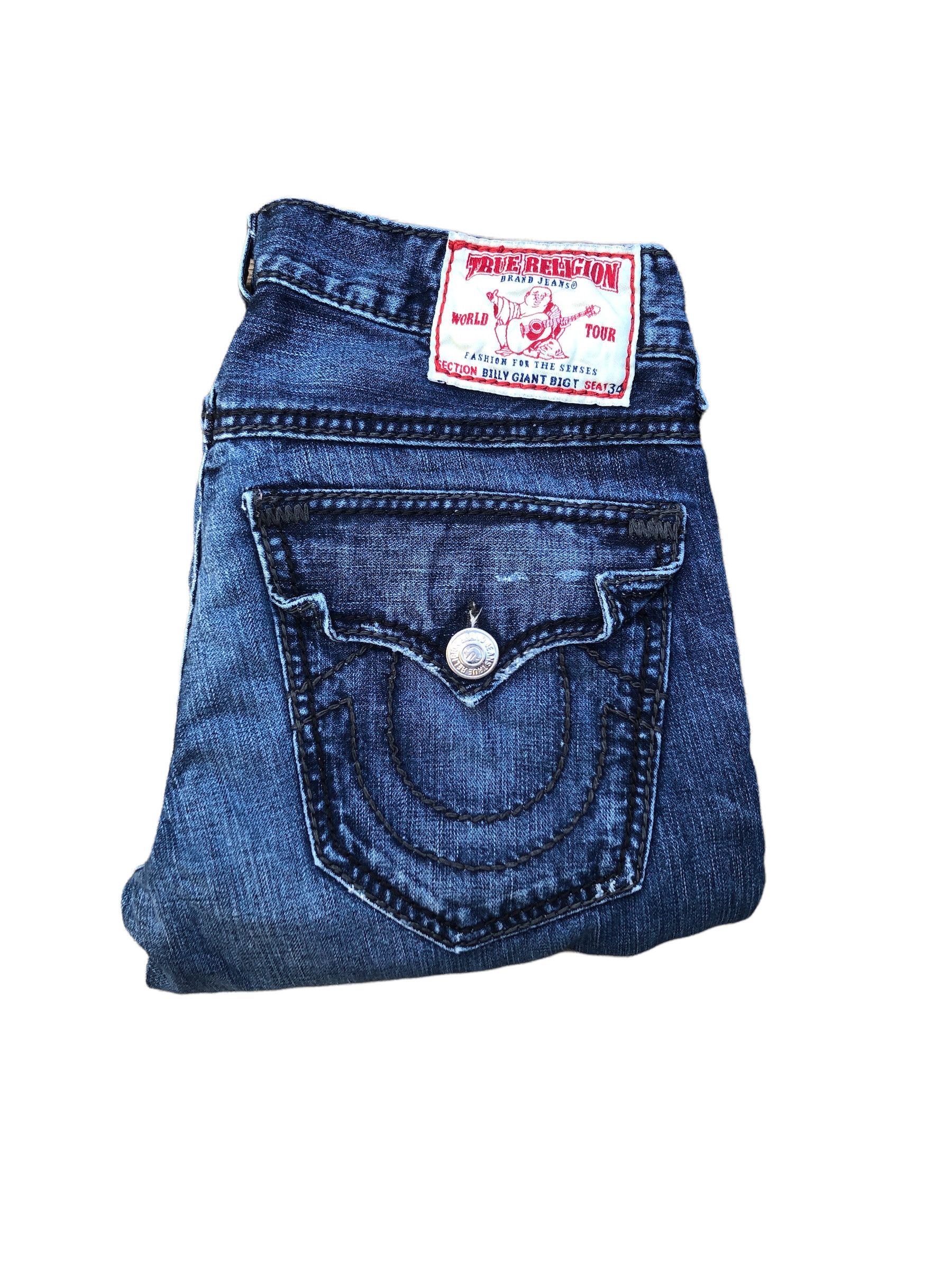 レア True Religion Billy 32インチ NWTs MSRP $455 True Religion Brand Jeans Billy Super T RED LABEL
