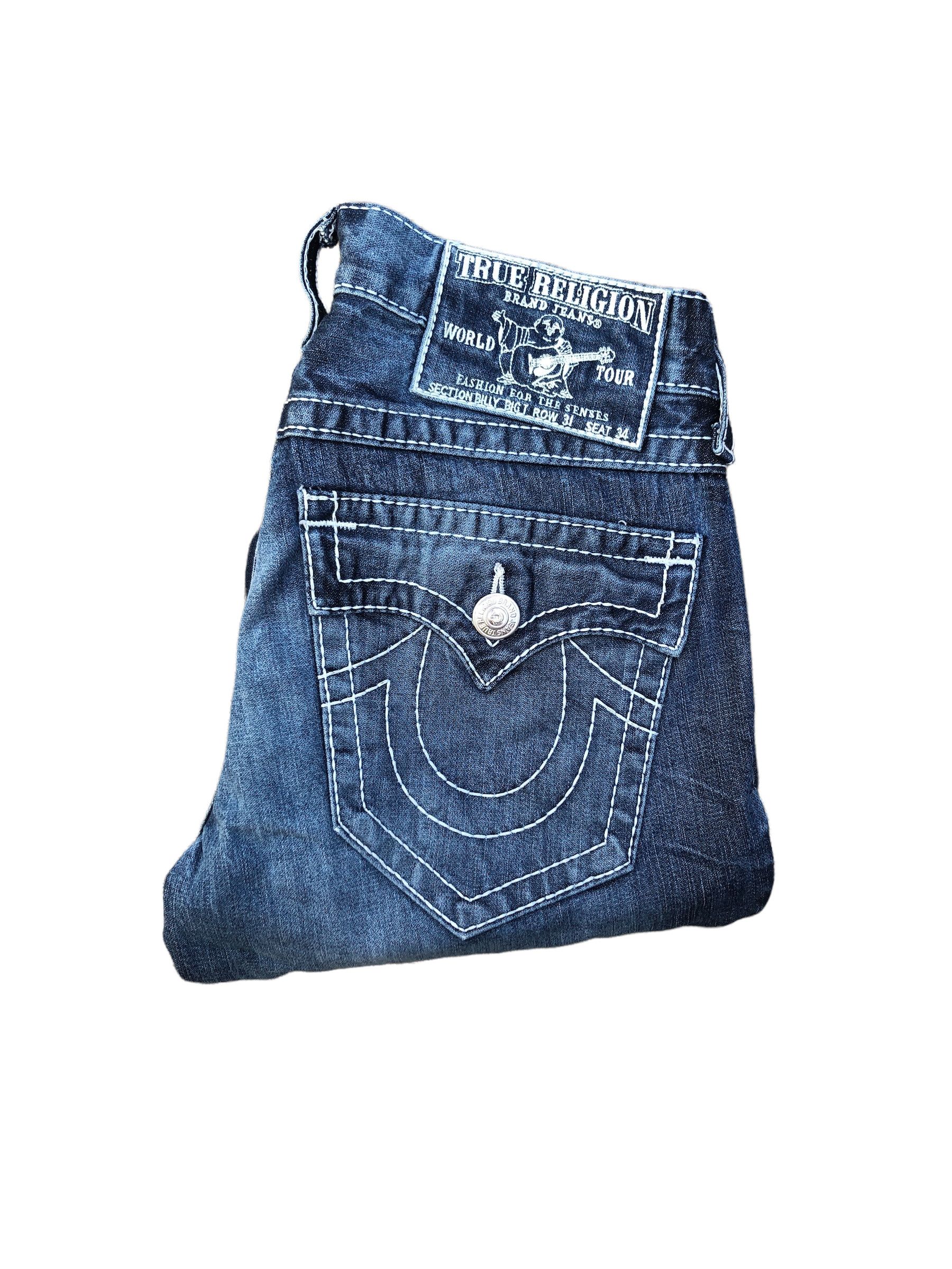 True Religion × Vintage Vintage True Religion Jeans Size 31 BILLY BIG T Blue Size US 31 - 6 Thumbnail
