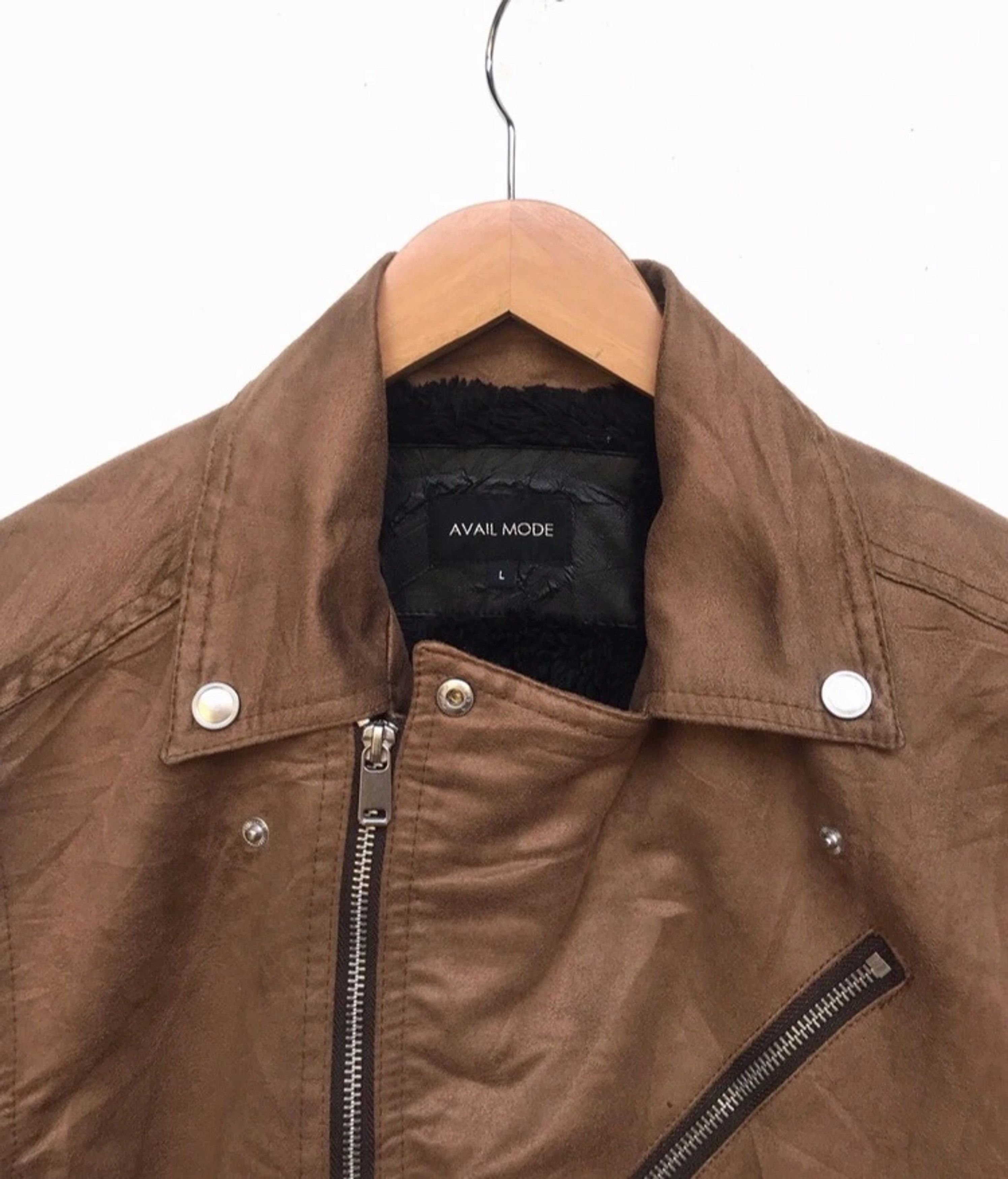 Japanese Brand Avail Mode Leather Jacket Fleece Sherpa Inside Size US S / EU 44-46 / 1 - 5 Thumbnail