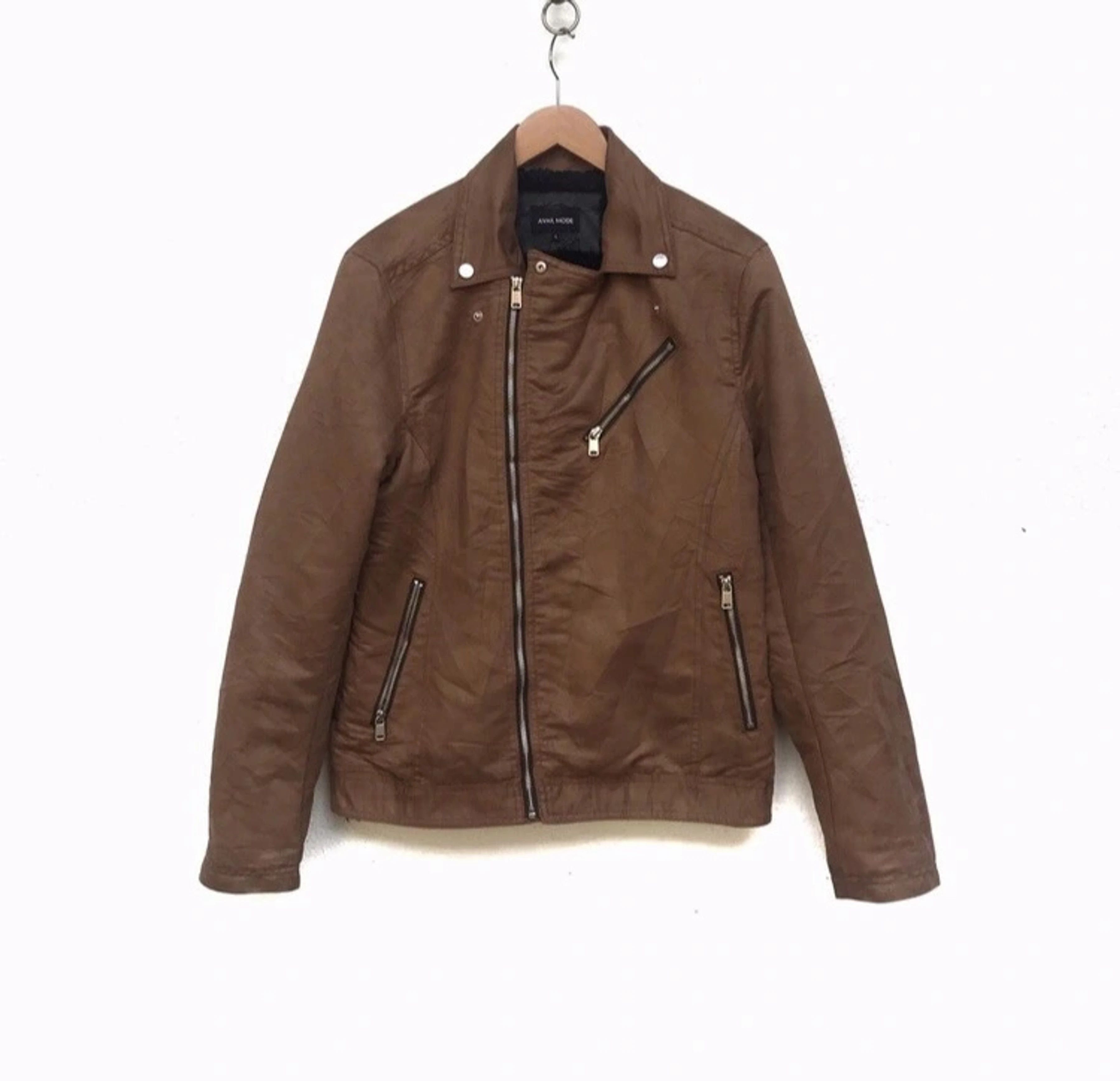 Japanese Brand Avail Mode Leather Jacket Fleece Sherpa Inside Size US S / EU 44-46 / 1 - 1 Thumbnail