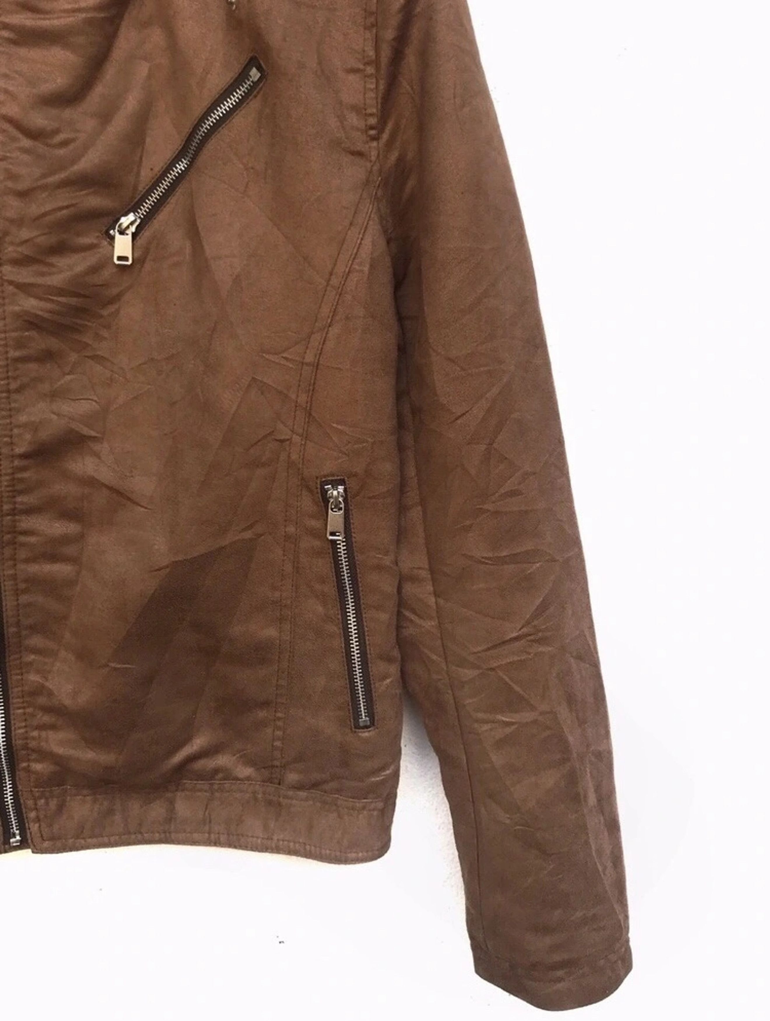 Japanese Brand Avail Mode Leather Jacket Fleece Sherpa Inside Size US S / EU 44-46 / 1 - 3 Thumbnail