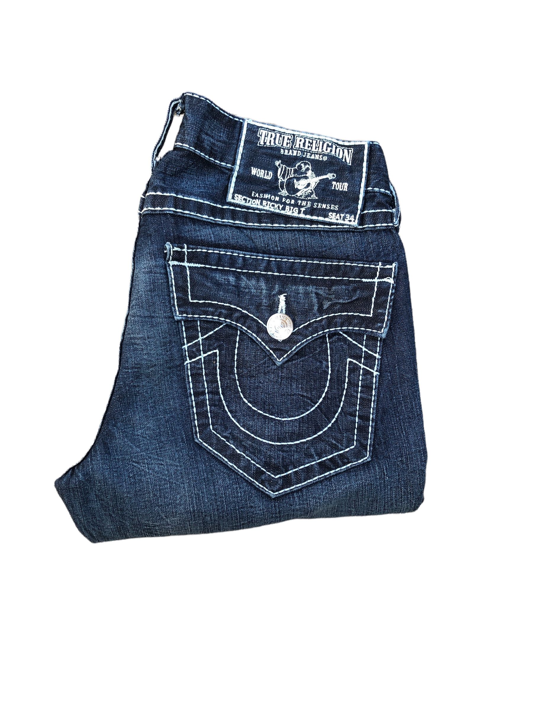 True Religion × Vintage Vintage True Religion Jeans Size 31 RICKY BIG T Blue Size US 31 - 1 Thumbnail