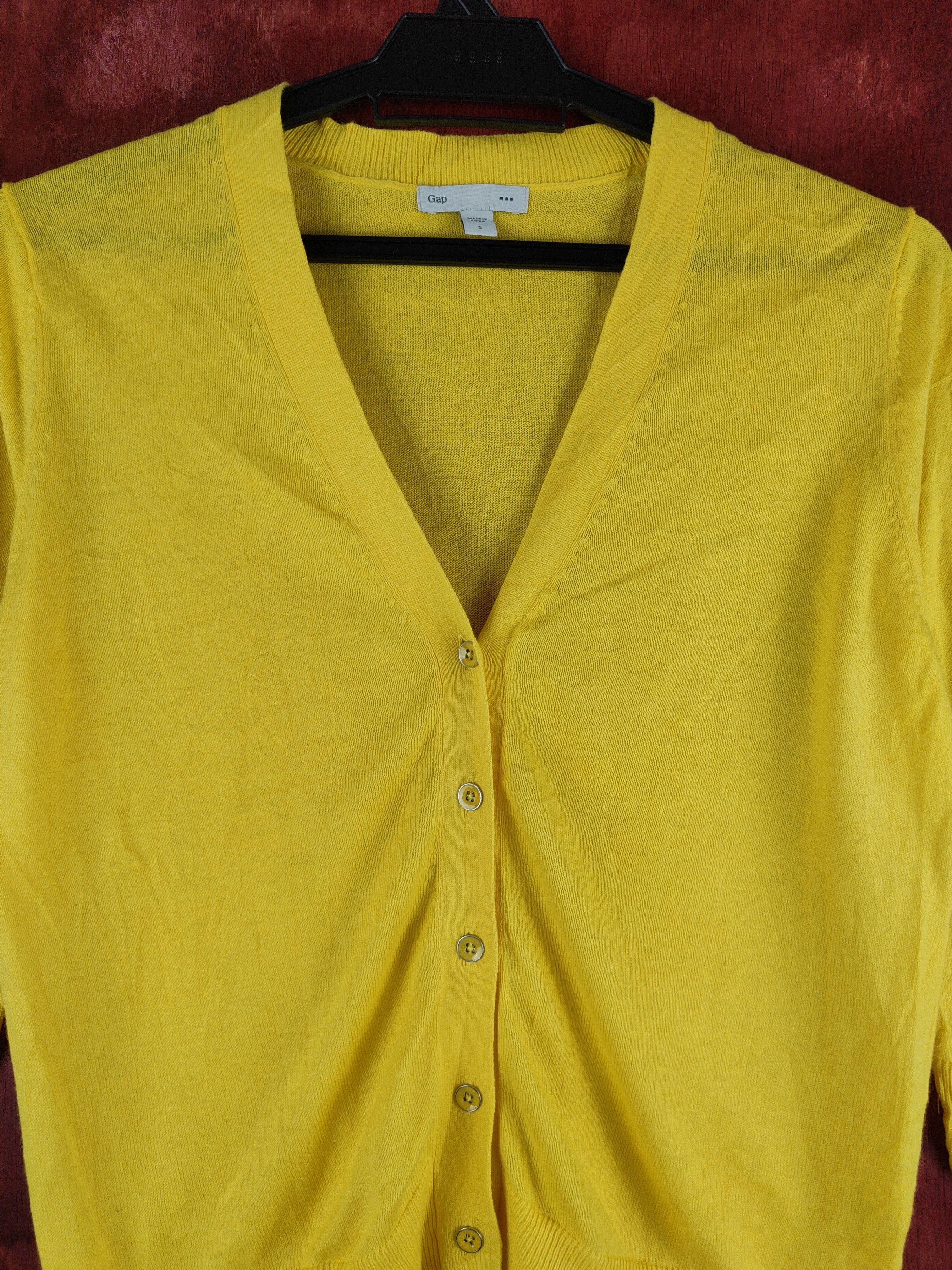 Gap × Homespun Knitwear Gap Yellow Knitwear Cardigan vintage #S1197 Size S / US 4 / IT 40 - 2 Thumbnail