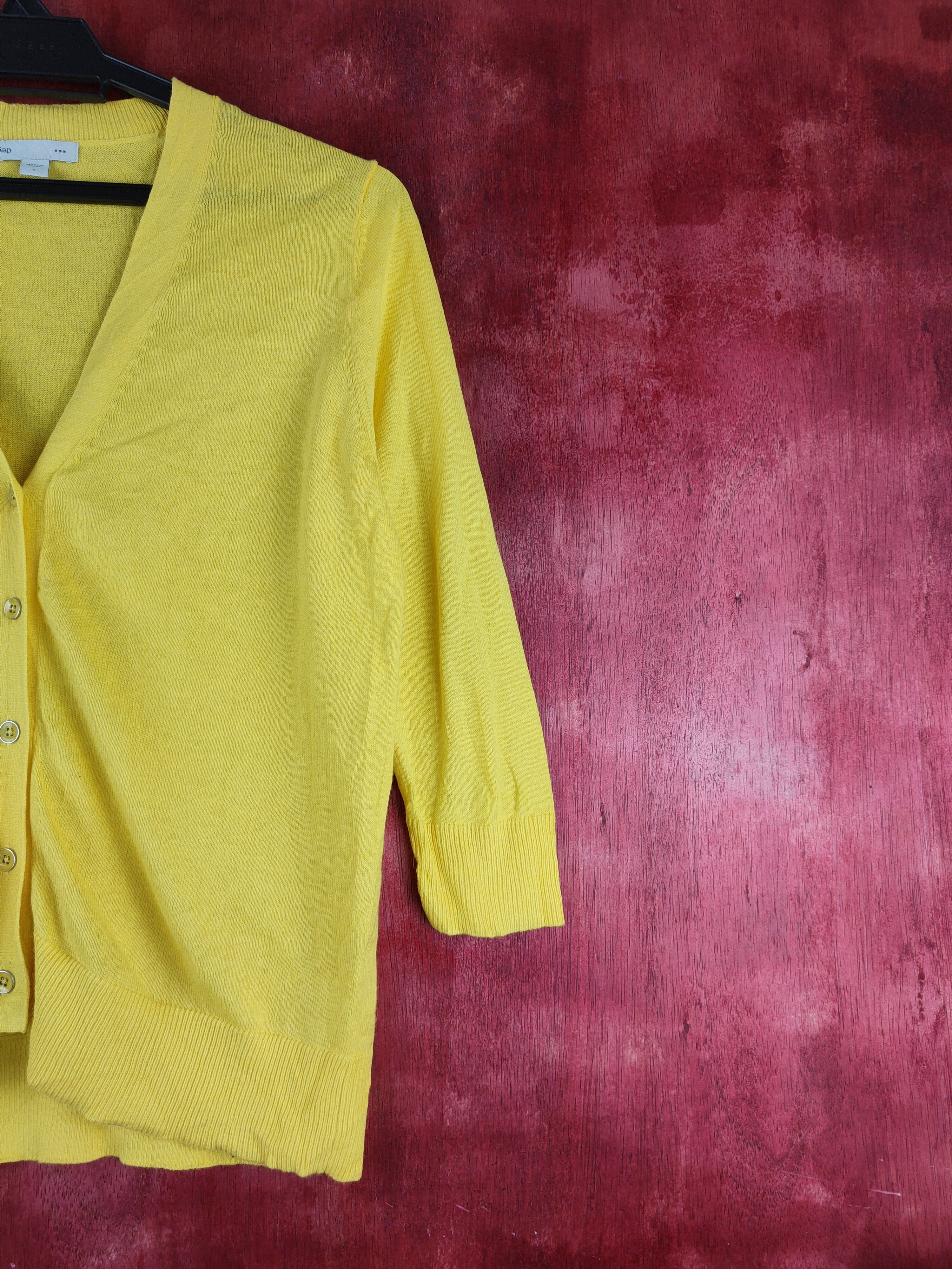 Gap × Homespun Knitwear Gap Yellow Knitwear Cardigan vintage #S1197 Size S / US 4 / IT 40 - 5 Thumbnail