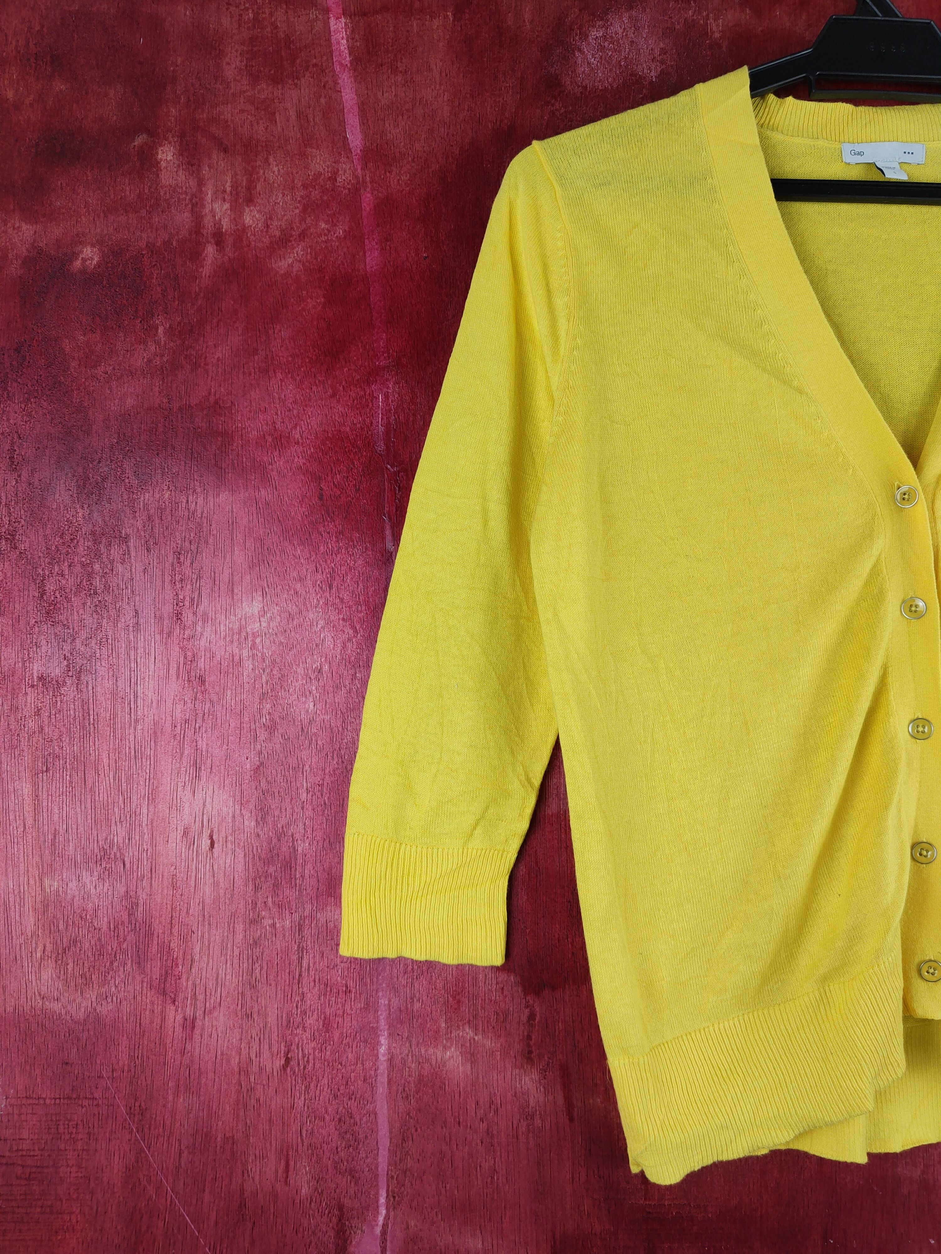 Gap × Homespun Knitwear Gap Yellow Knitwear Cardigan vintage #S1197 Size S / US 4 / IT 40 - 3 Thumbnail