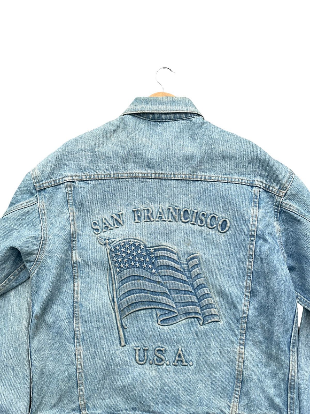 Vintage Vintage Tyca Embossed San Francisco Denim Jacket Size US XL / EU 56 / 4 - 9 Thumbnail
