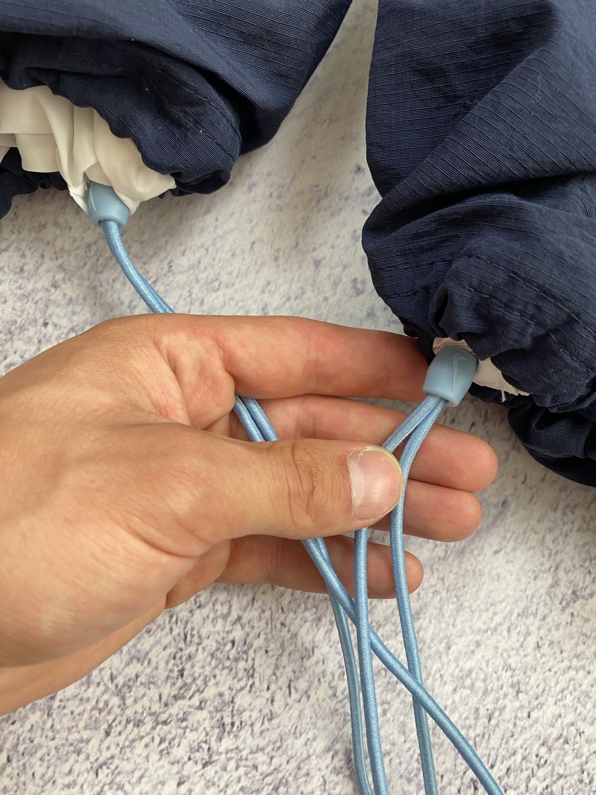 Nike × Vintage Nike y2k Vintage Nylon Drill Track Pants Swoosh Sky Blue Size US 40 / EU 56 - 8 Thumbnail