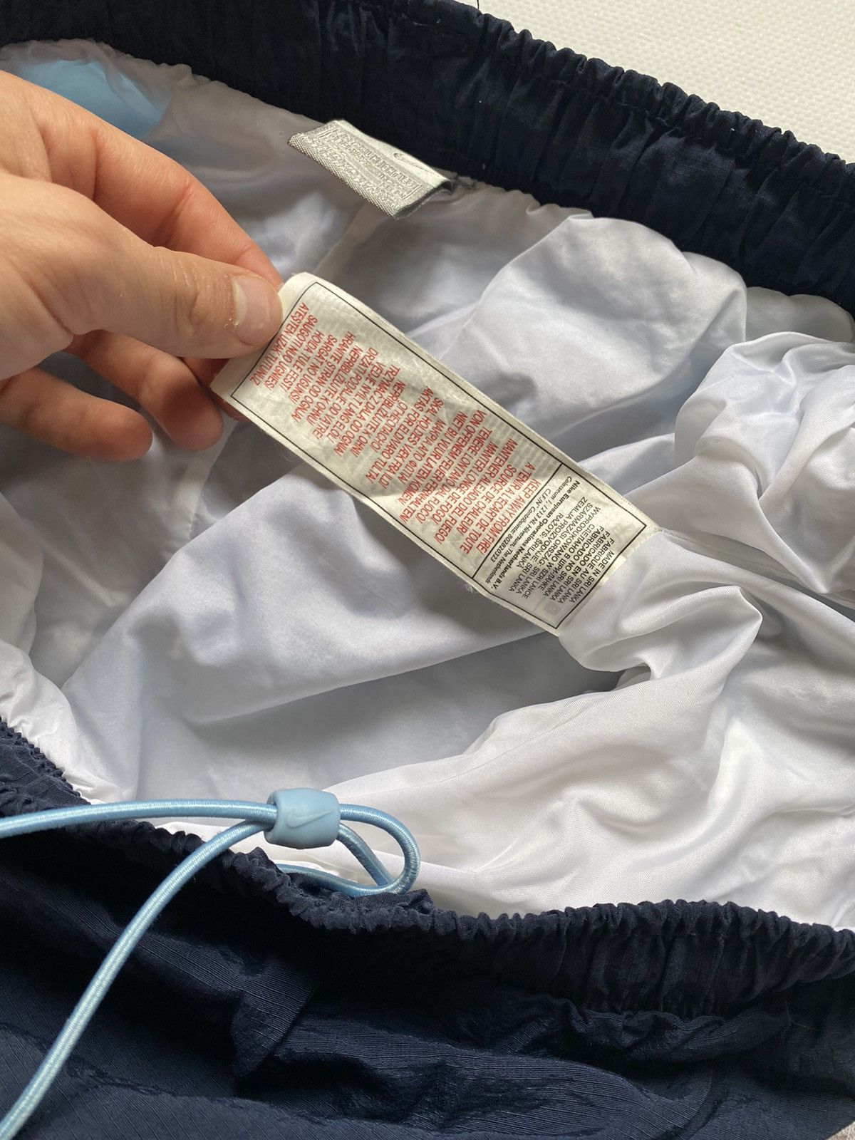 Nike × Vintage Nike y2k Vintage Nylon Drill Track Pants Swoosh Sky Blue Size US 40 / EU 56 - 10 Thumbnail