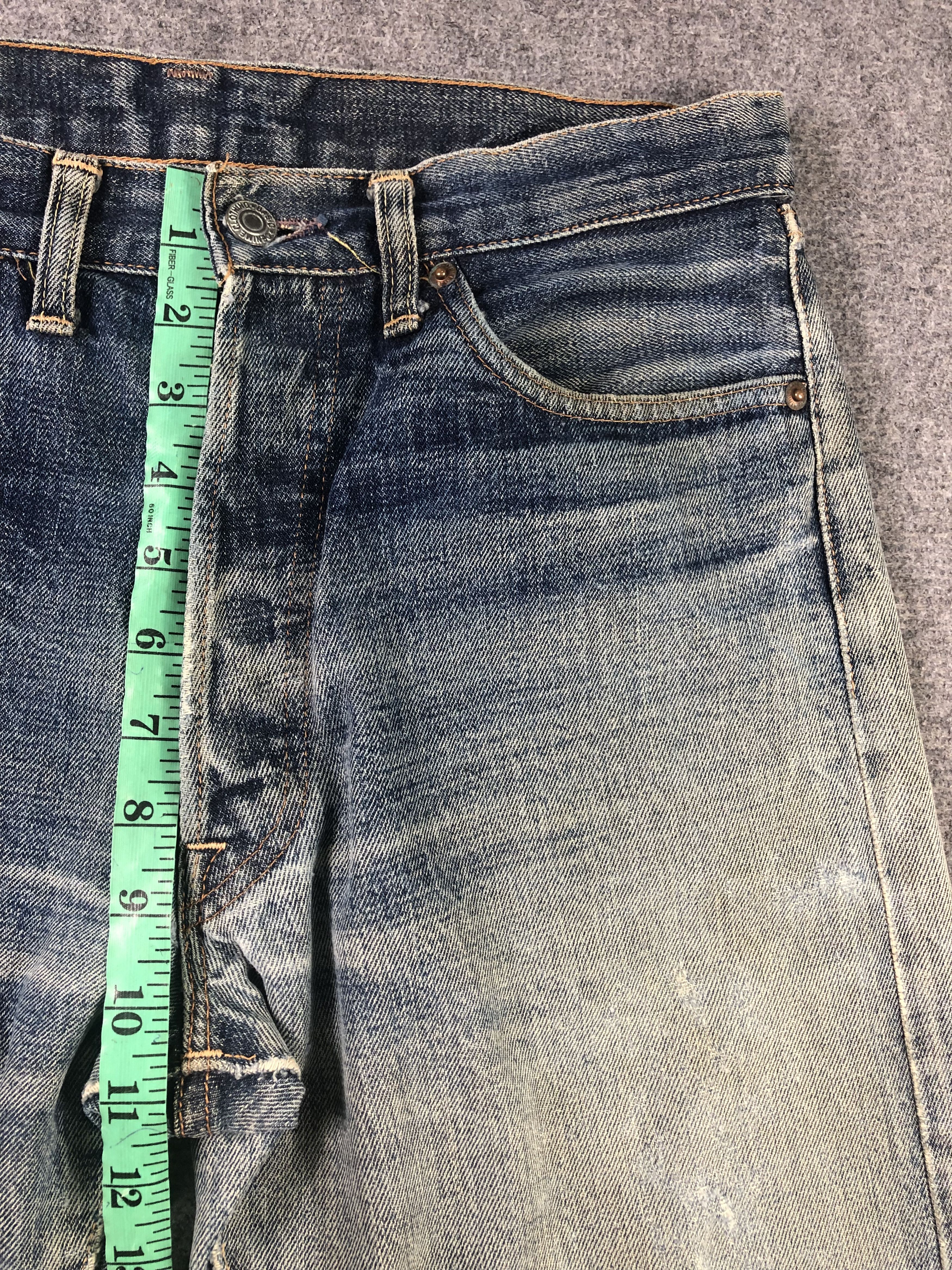 Denime Vintage Denime Selvedge Distressed Jeans 31x30.5 Size US 31 - 5 Thumbnail