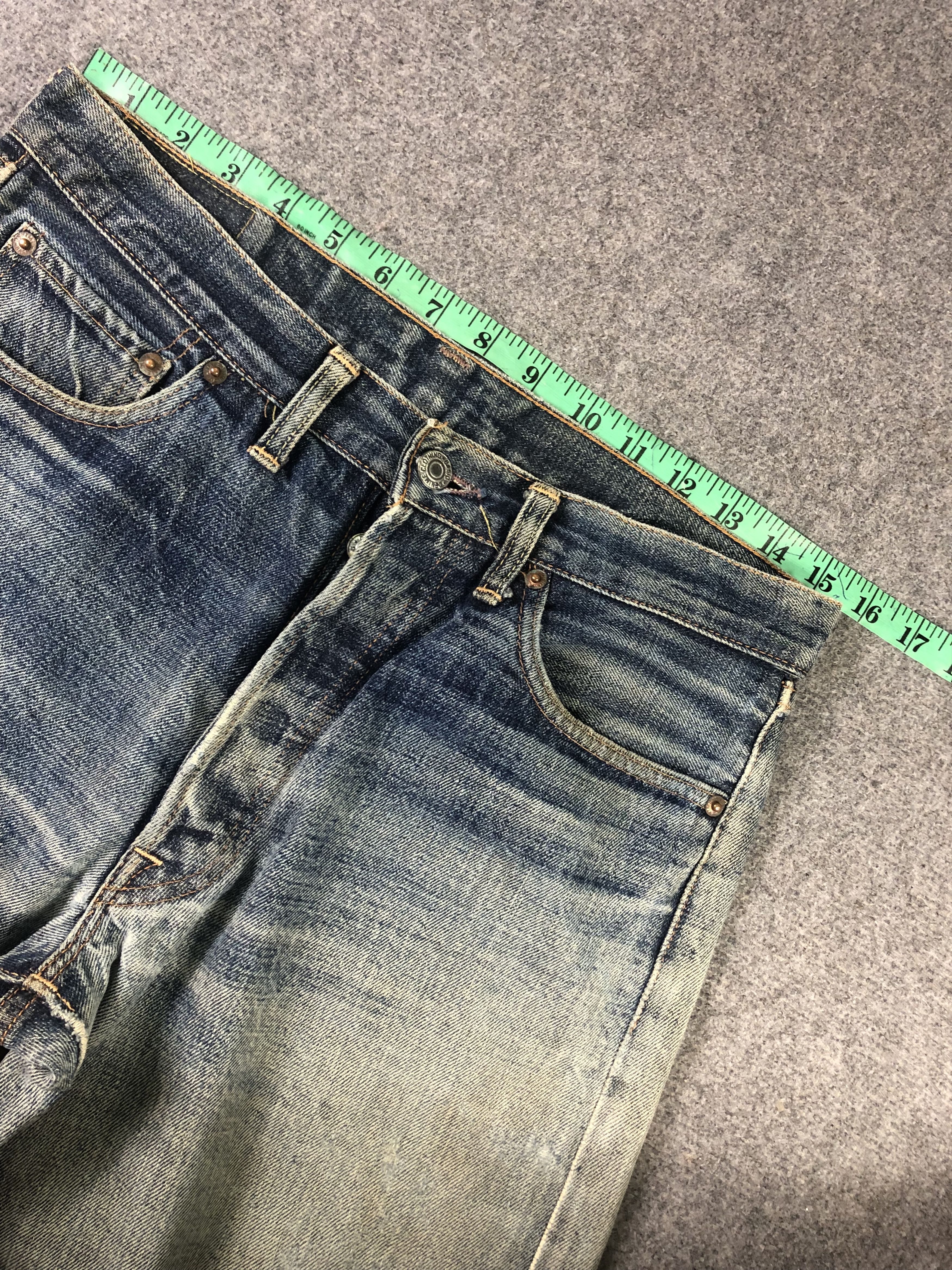 Denime Vintage Denime Selvedge Distressed Jeans 31x30.5 Size US 31 - 4 Thumbnail