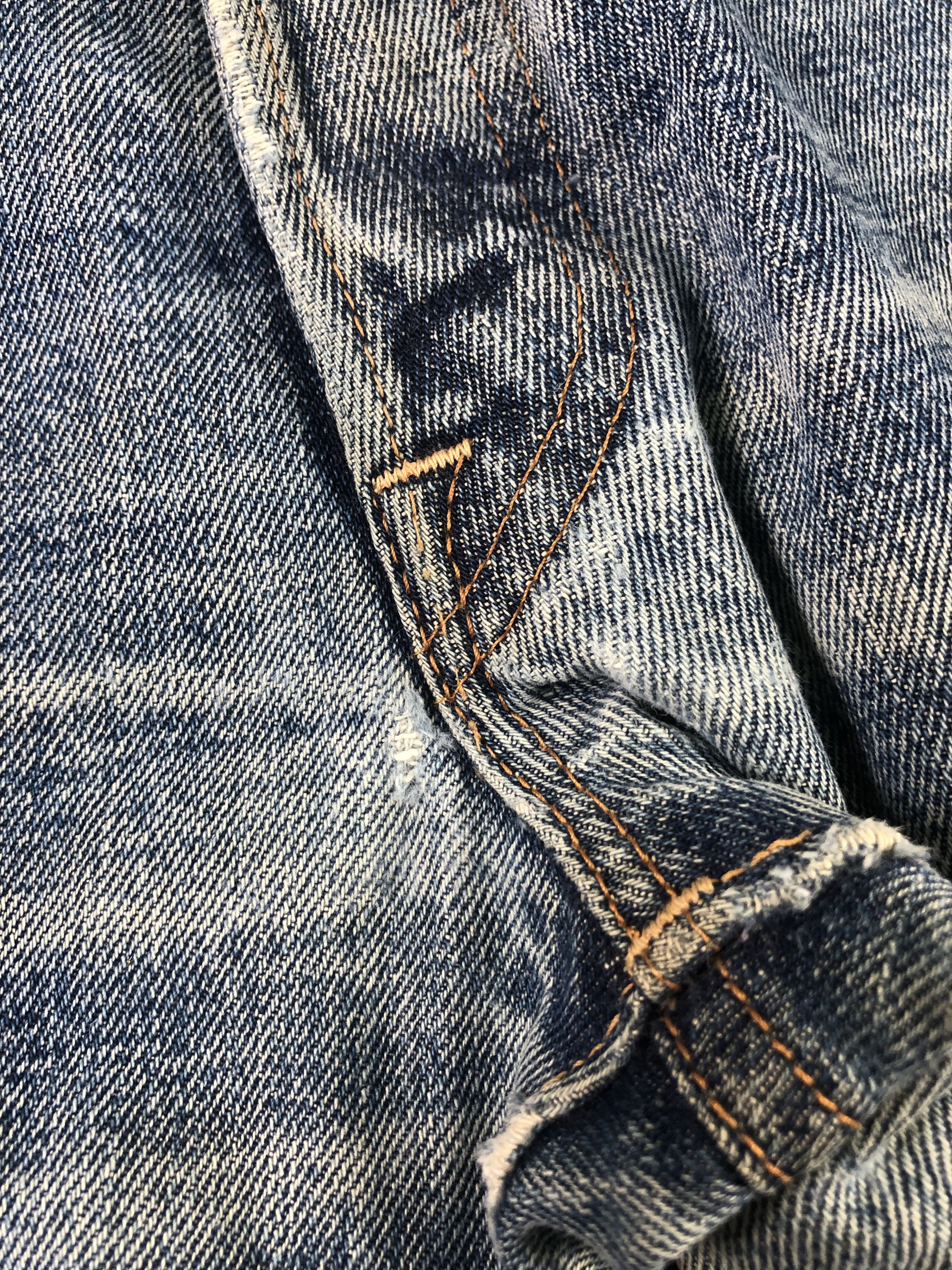 Denime Vintage Denime Selvedge Distressed Jeans 31x30.5 Size US 31 - 6 Thumbnail