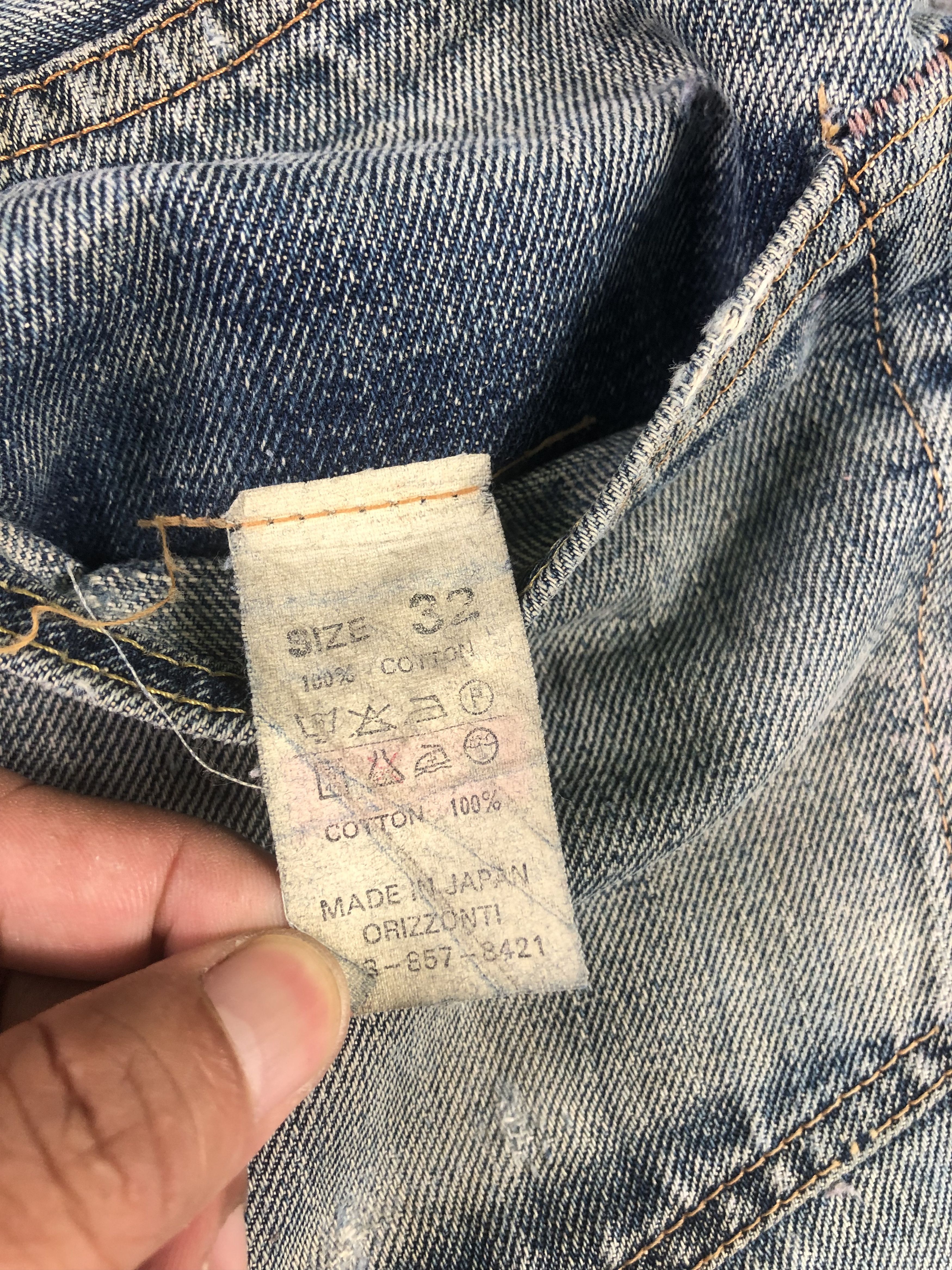 Denime Vintage Denime Selvedge Distressed Jeans 31x30.5 Size US 31 - 11 Thumbnail