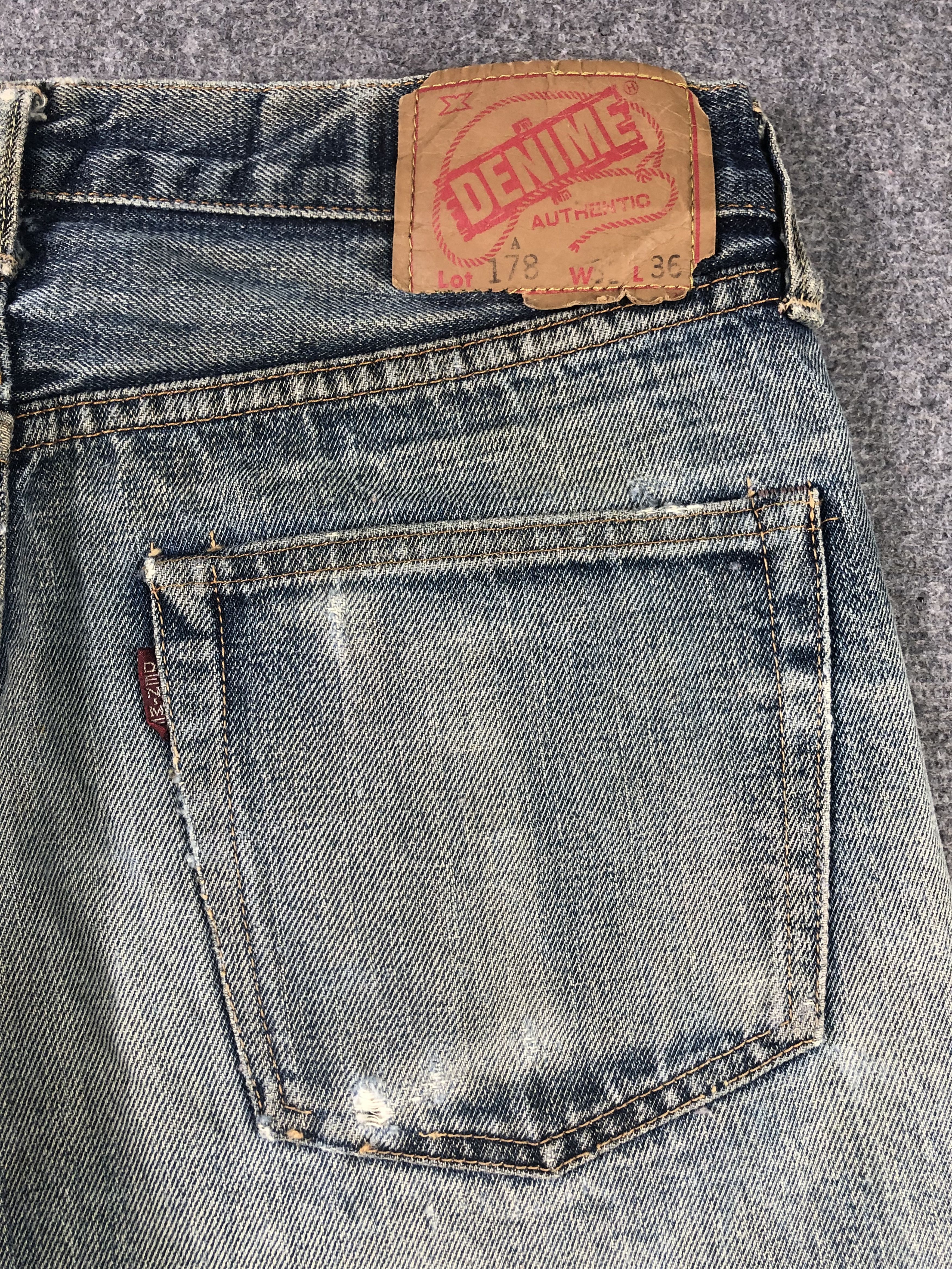 Denime Vintage Denime Selvedge Distressed Jeans 31x30.5 Size US 31 - 10 Thumbnail