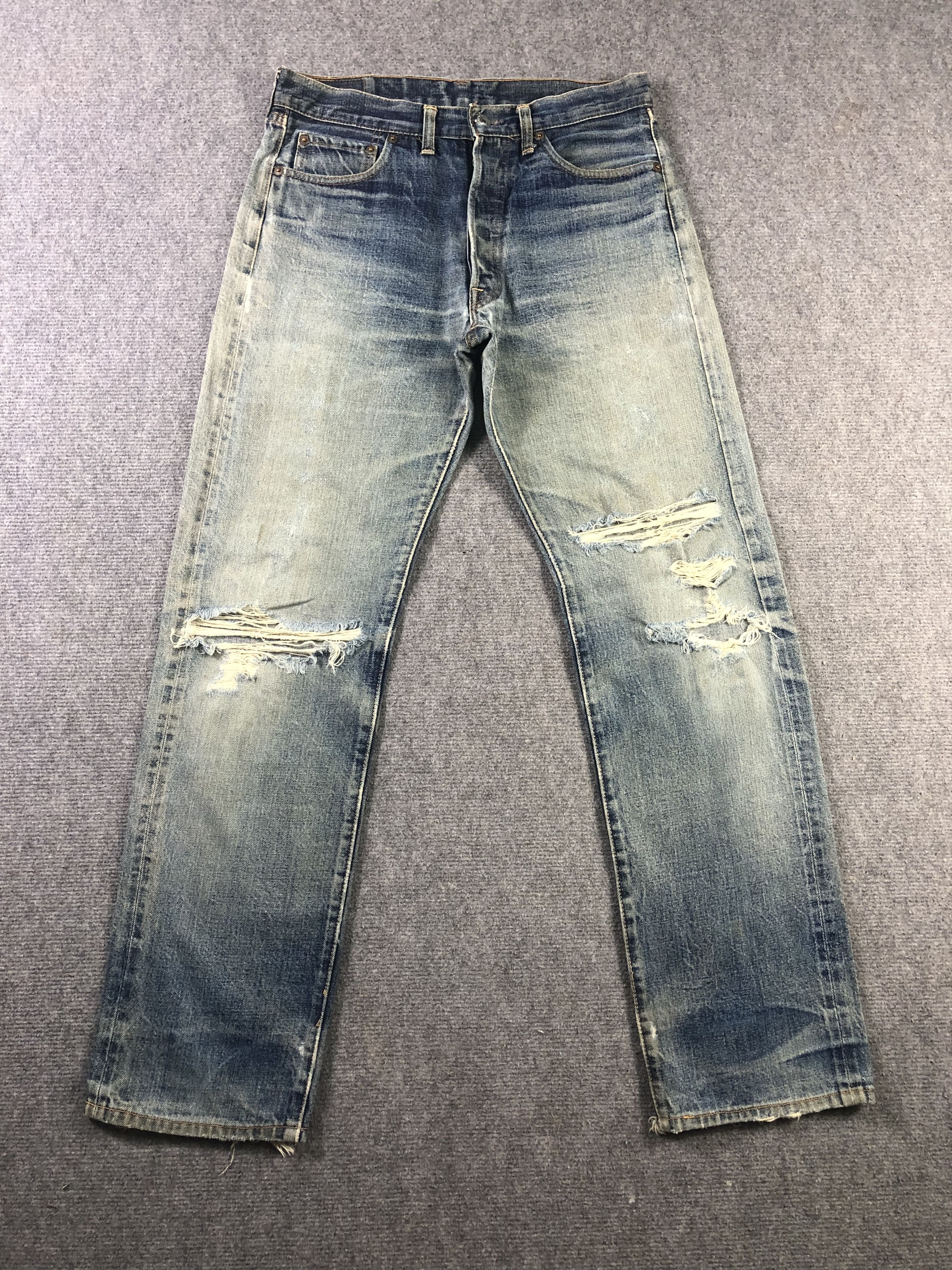 Vintage Denime Selvedge Distressed Jeans 31x30.5