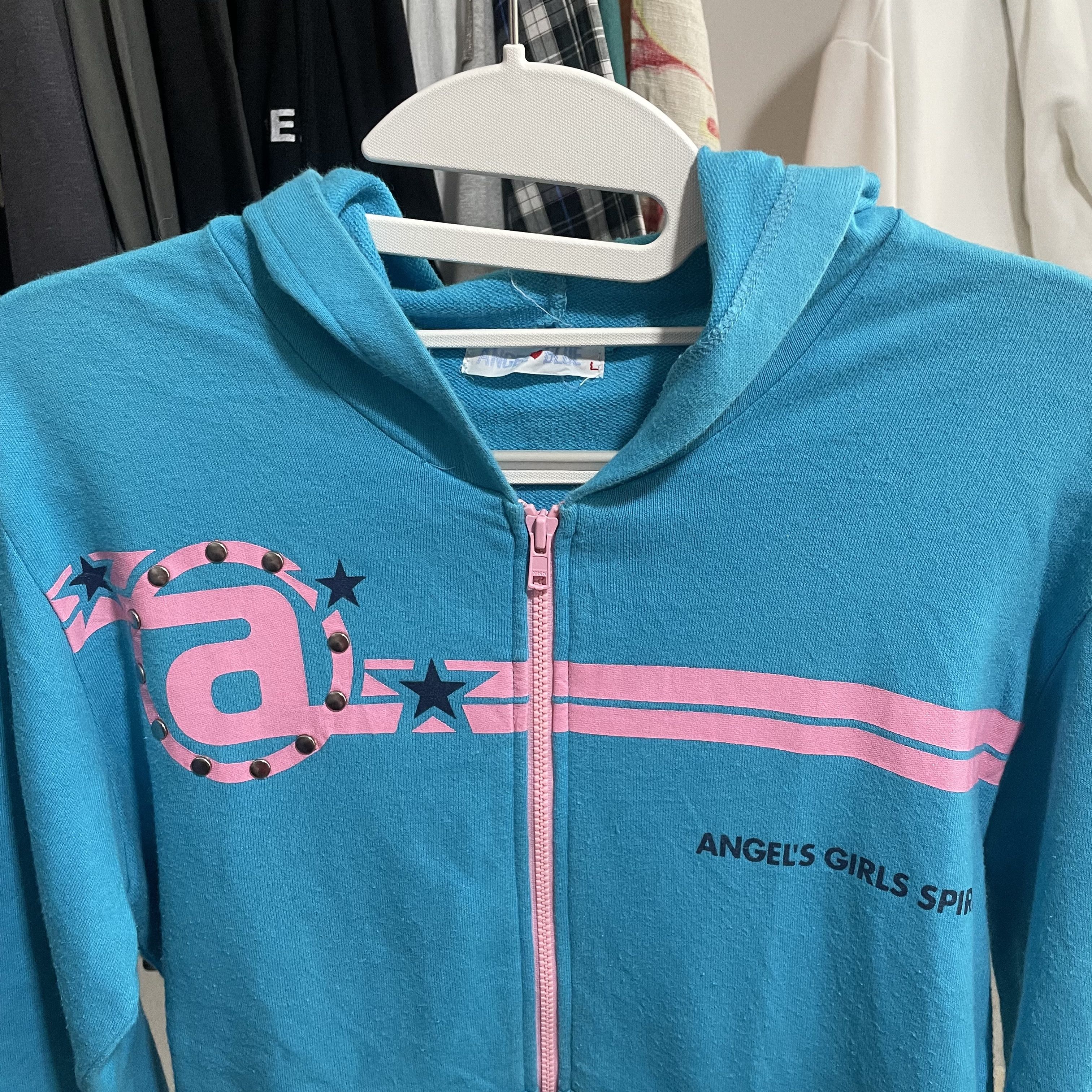 Japanese Brand Angel Blue Zip Up Hoodie Size US S / EU 44-46 / 1 - 3 Thumbnail