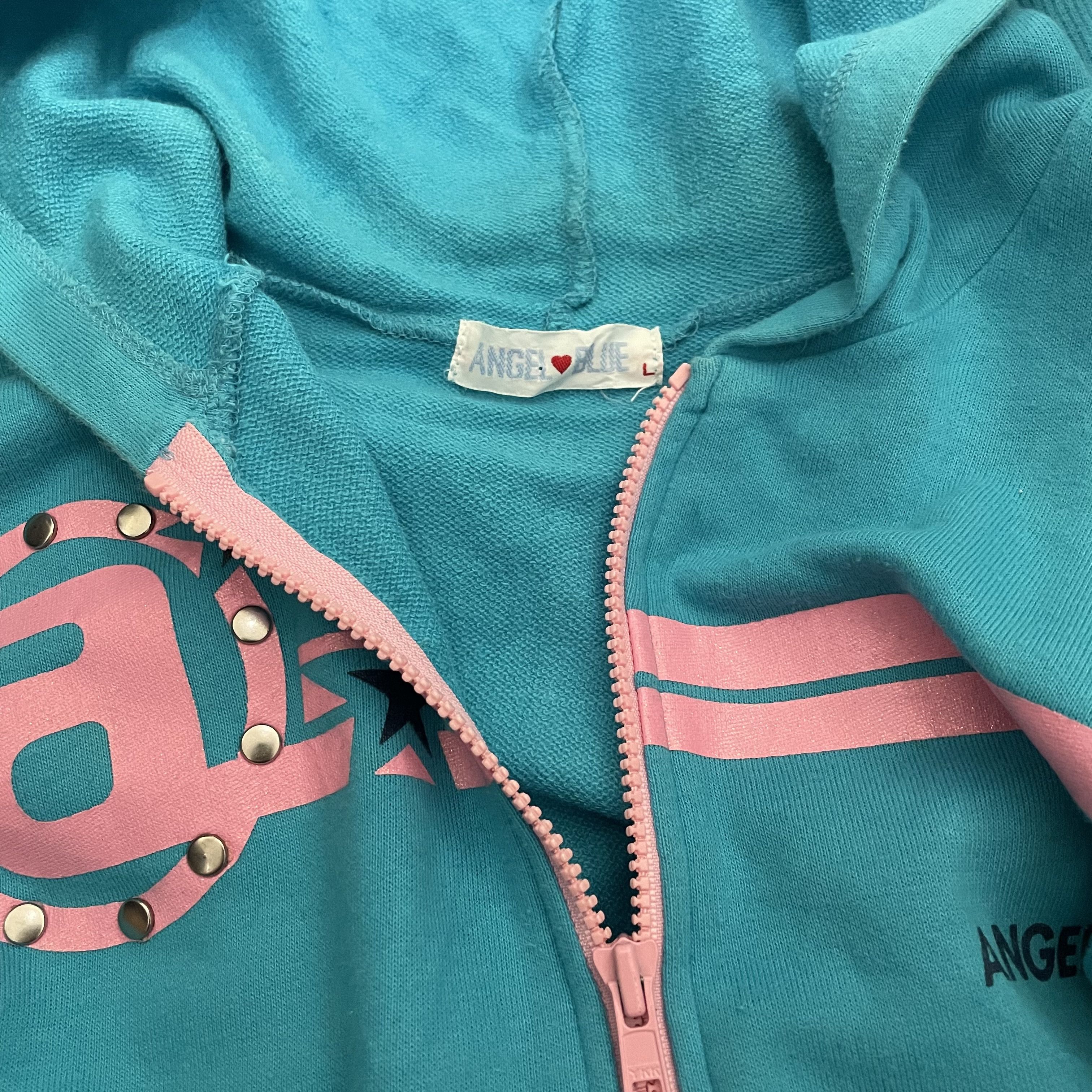 Japanese Brand Angel Blue Zip Up Hoodie Size US S / EU 44-46 / 1 - 4 Thumbnail