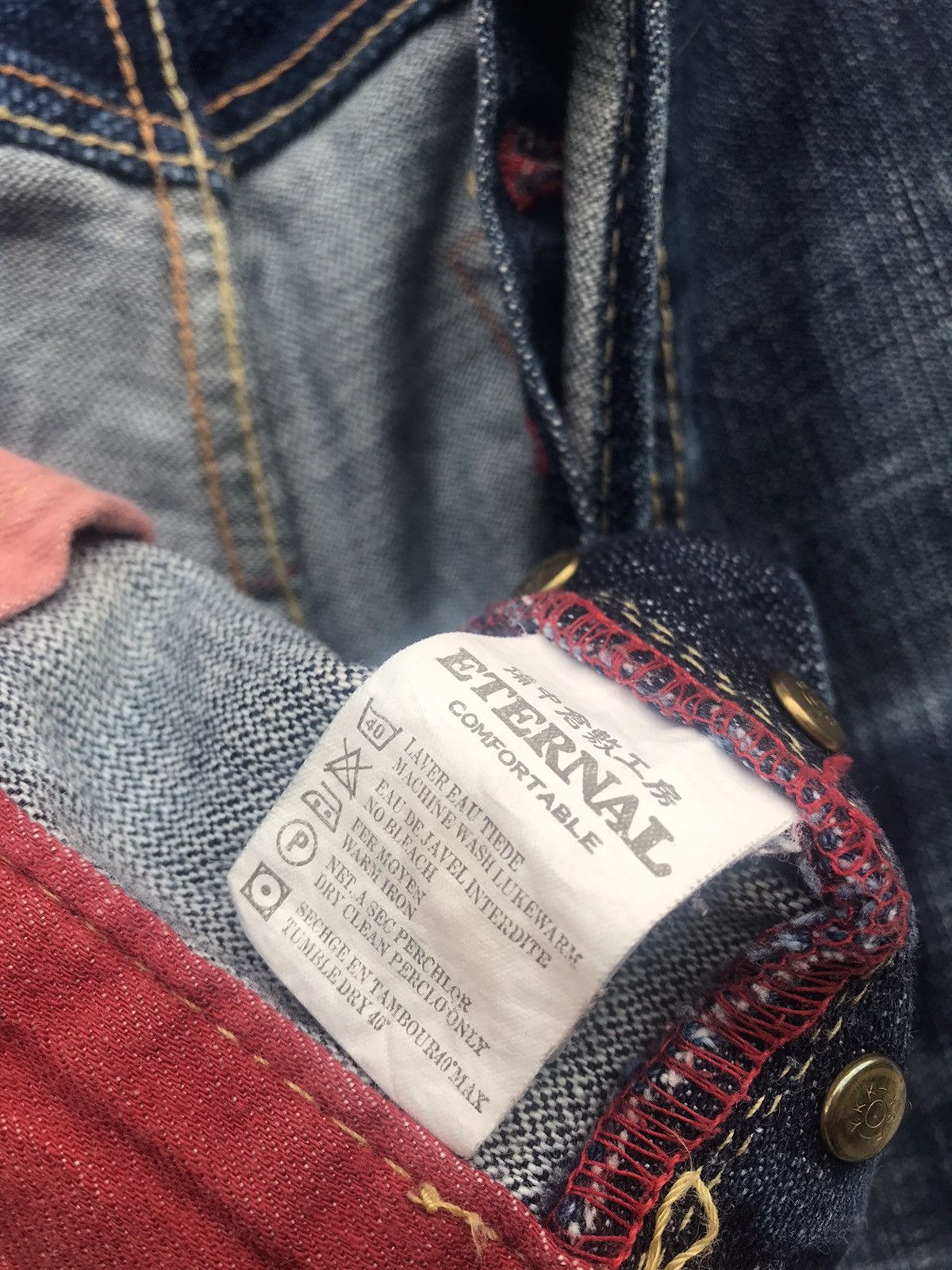 Eternal Eternal Patchwork Jeans Indigo Size US 34 / EU 50 - 10 Thumbnail