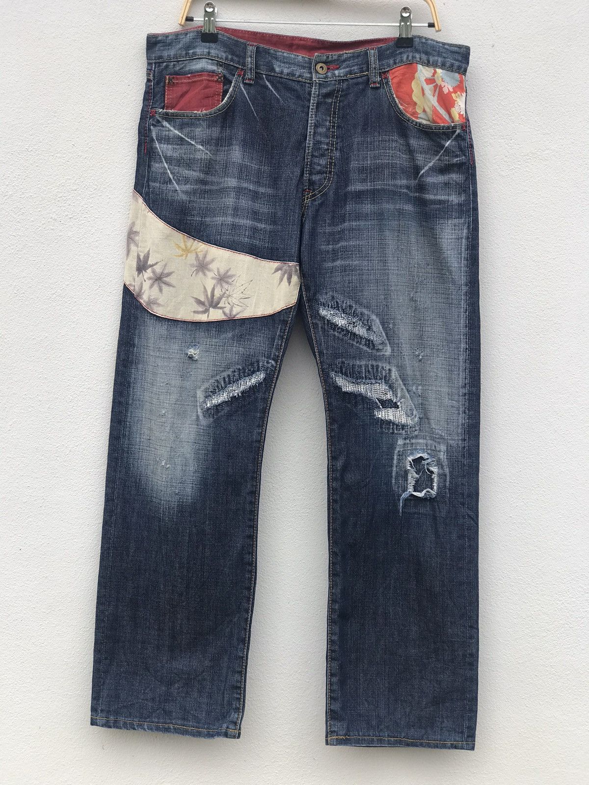 Eternal Eternal Patchwork Jeans Indigo Size US 34 / EU 50 - 1 Thumbnail