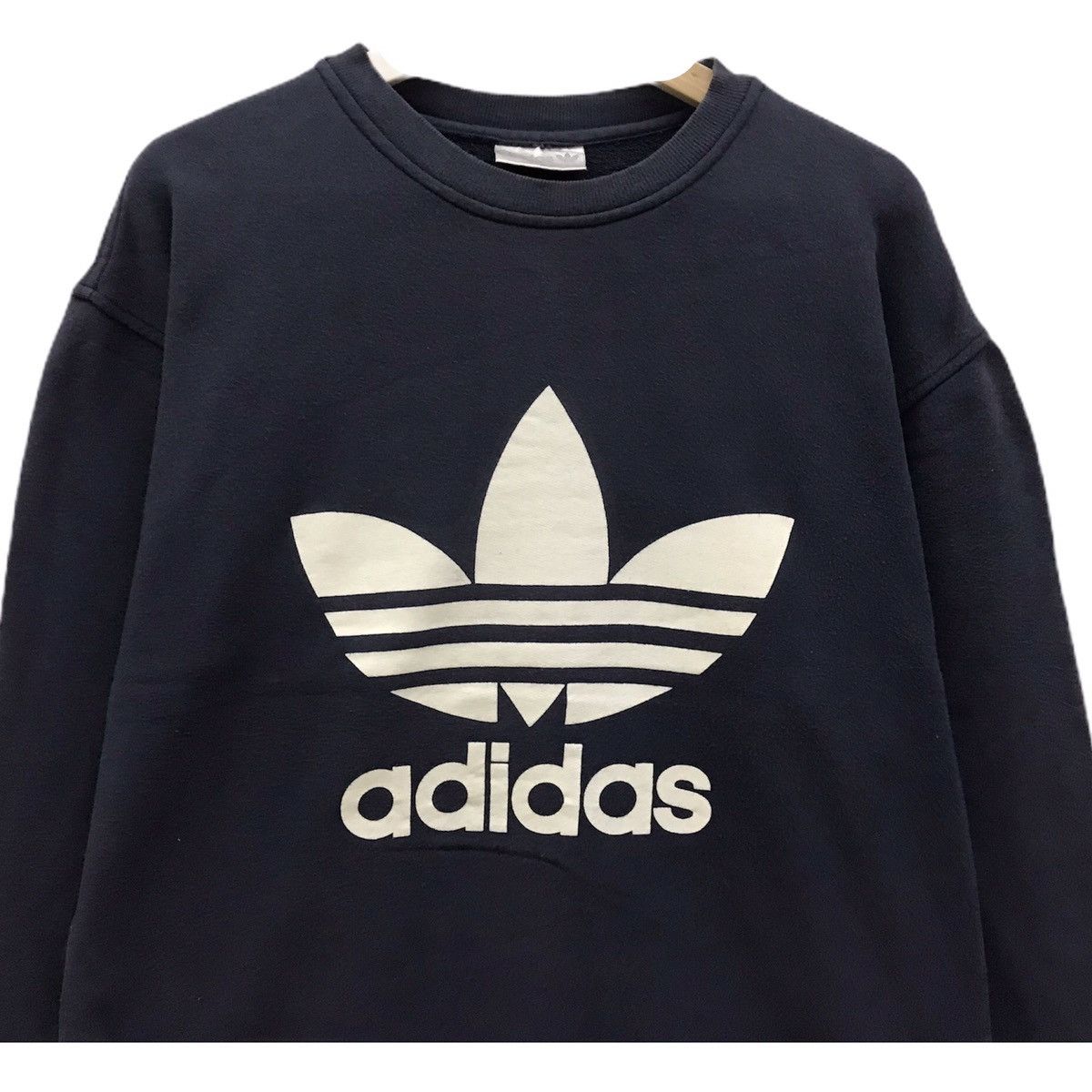 Adidas × Vintage Adidas Sweatshirt Crewneck Biglogo Spellout Adidas Trefoils Size US M / EU 48-50 / 2 - 3 Thumbnail