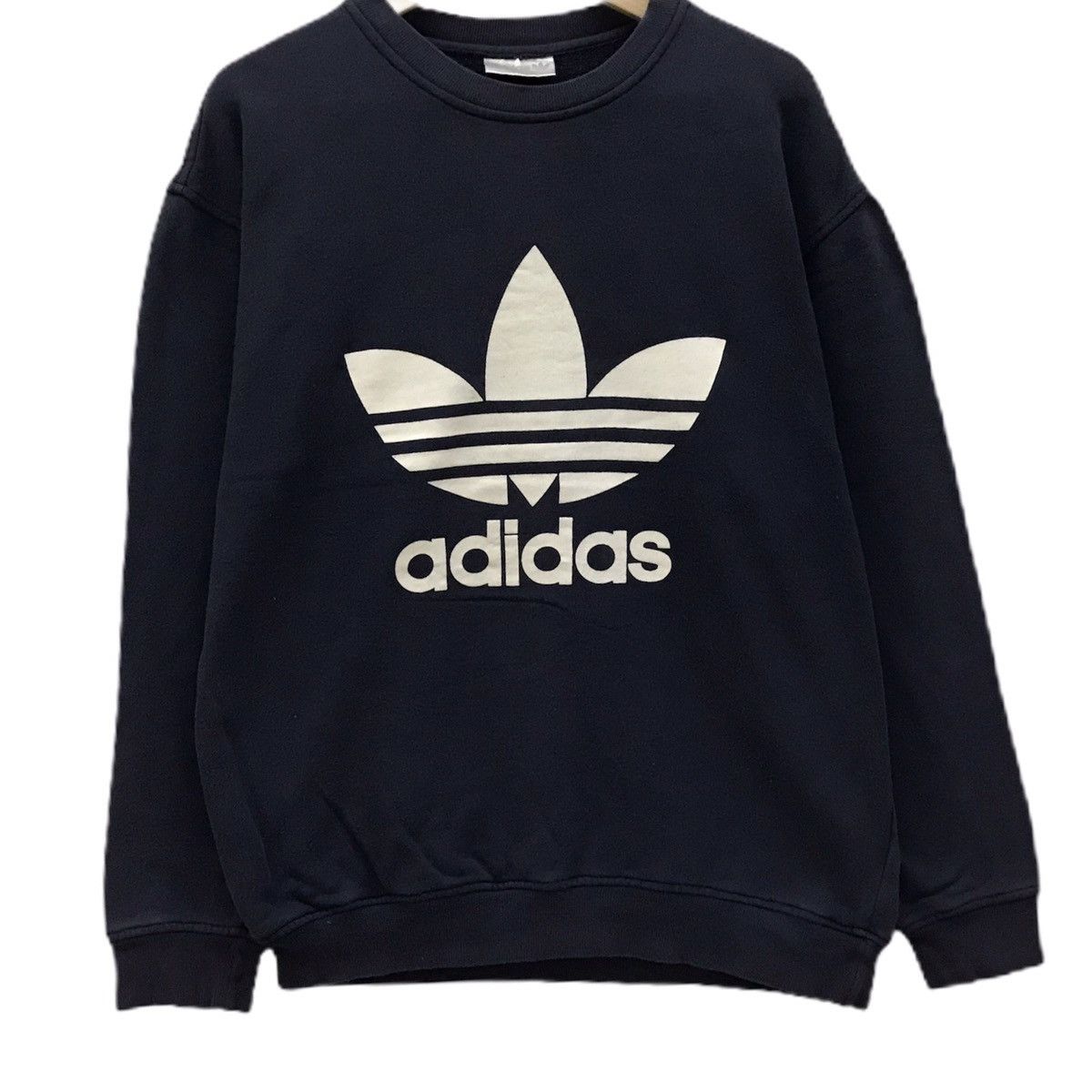 Adidas × Vintage Adidas Sweatshirt Crewneck Biglogo Spellout Adidas Trefoils Size US M / EU 48-50 / 2 - 1 Thumbnail
