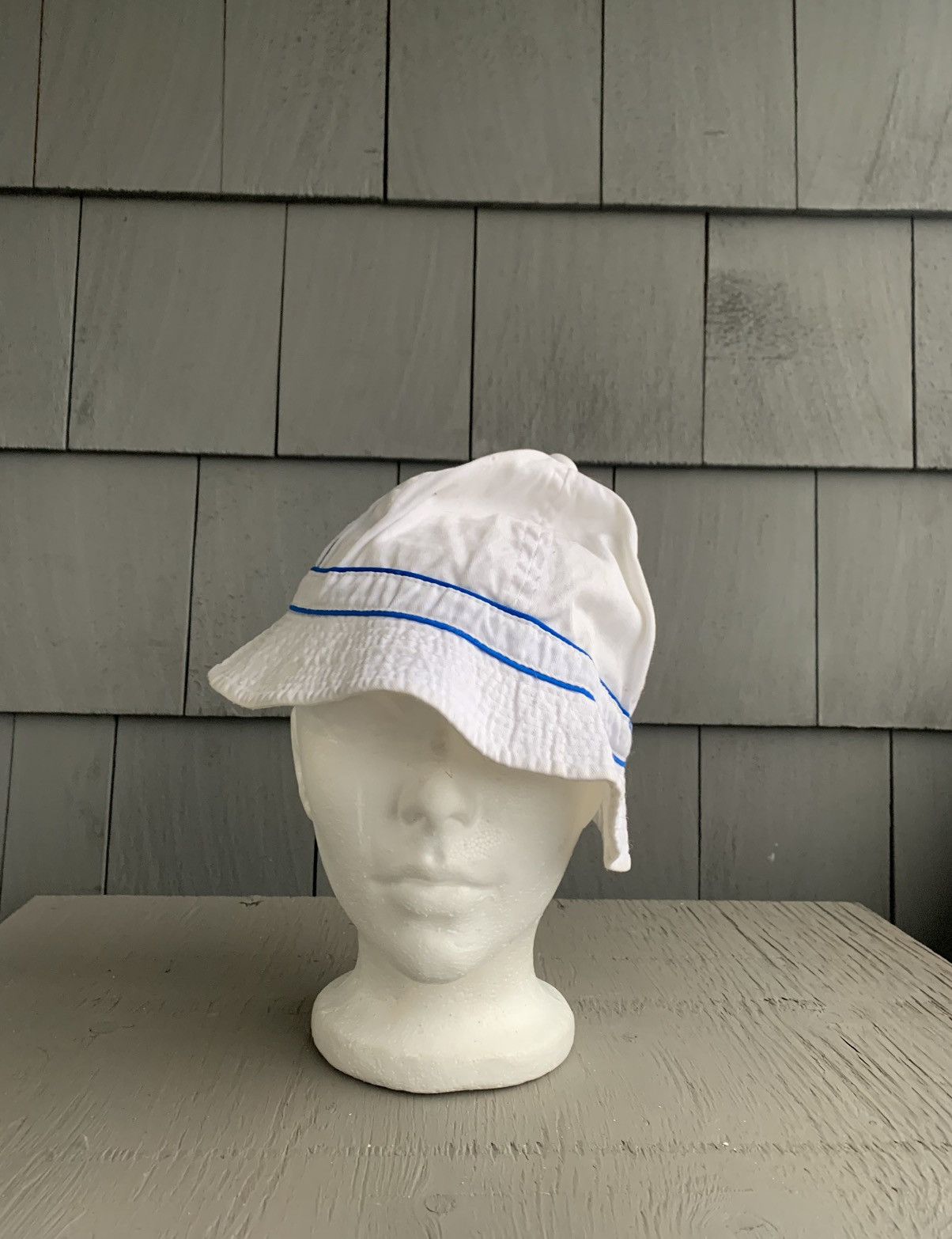 Japanese Brand × Vintage Vintage Bucket Hat 90s 2000s Y2K Mesh White Brimmed Bill Mur Size ONE SIZE - 2 Thumbnail
