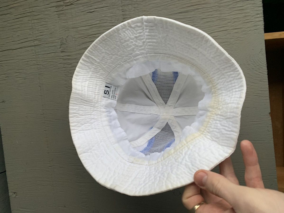 Japanese Brand × Vintage Vintage Bucket Hat 90s 2000s Y2K Mesh White Brimmed Bill Mur Size ONE SIZE - 4 Thumbnail